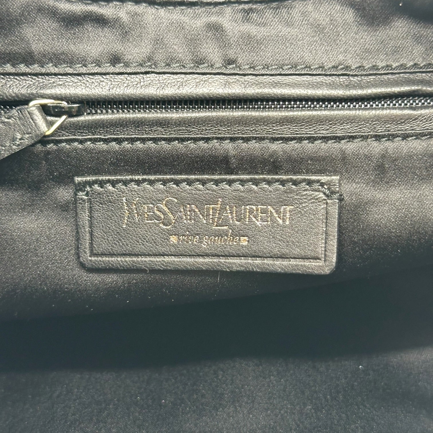 Yves Saint Laurent Small Hobo Bag Black Canvas Velvet