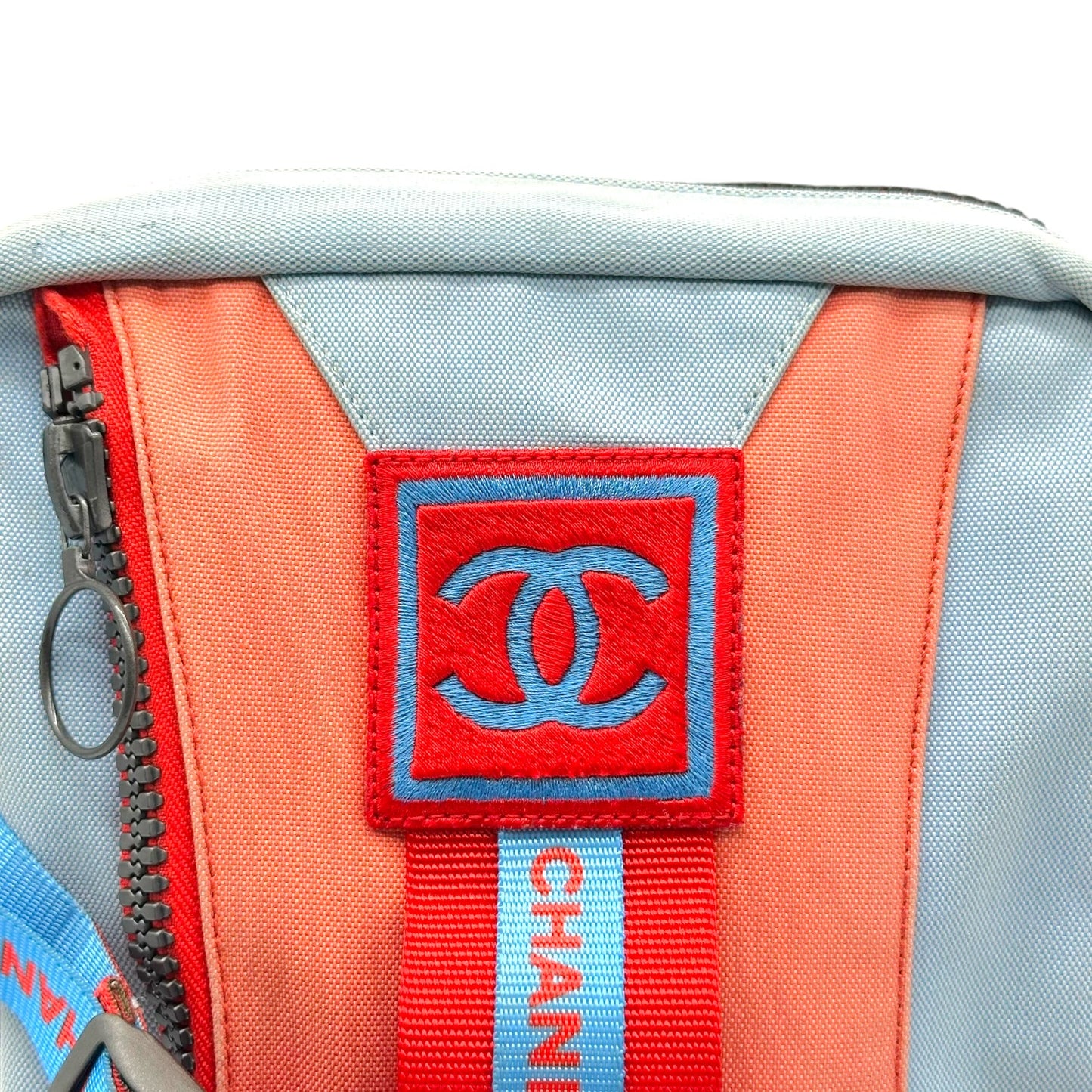 Chanel Sport Turquoise & Orange Crossbody Satchel Bag 2002-03