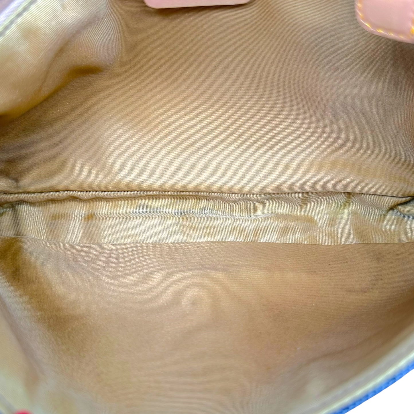 Christian Dior Denim & Tan Leather Malice Pearl Shoulder Bag