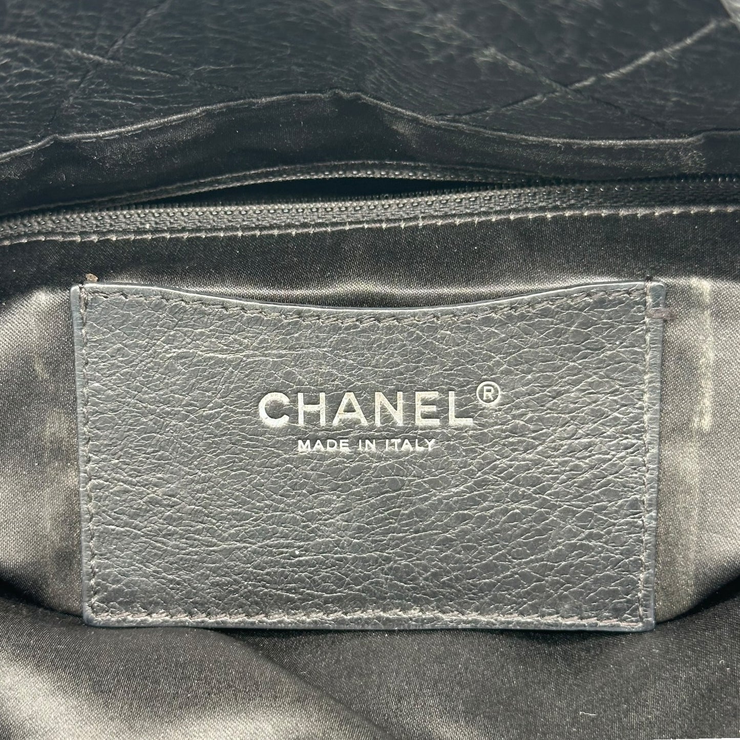 Chanel Black & Silver Matelasse On the Road Tote Bag 2003-04
