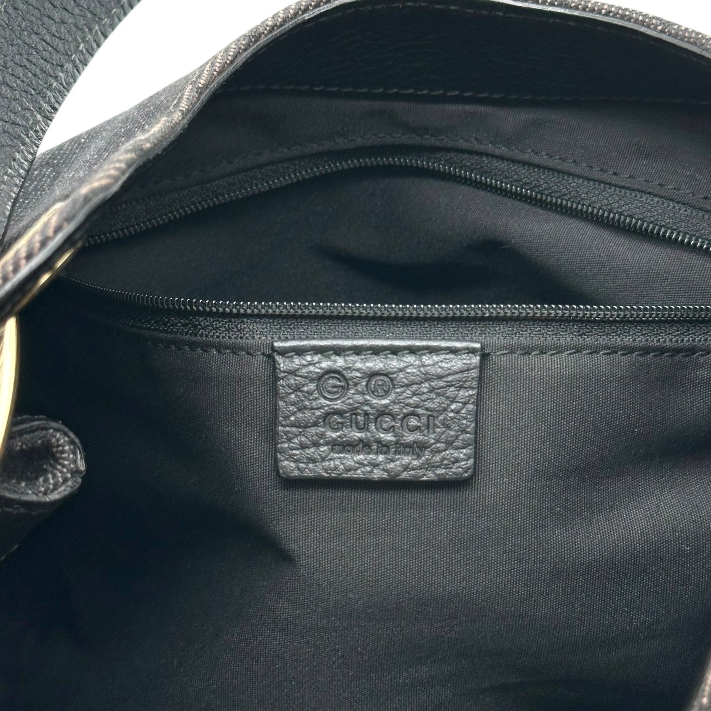 Gucci Gray Denim Monogram Hobo Shoulder Bag