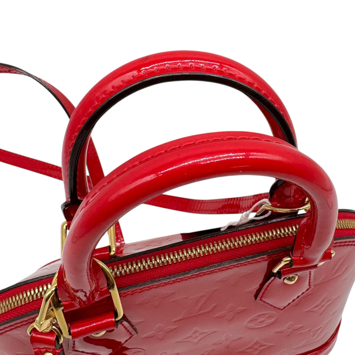 Louis Vuitton Red Patent Vernis Monogram Alma BB 2-Way Bag