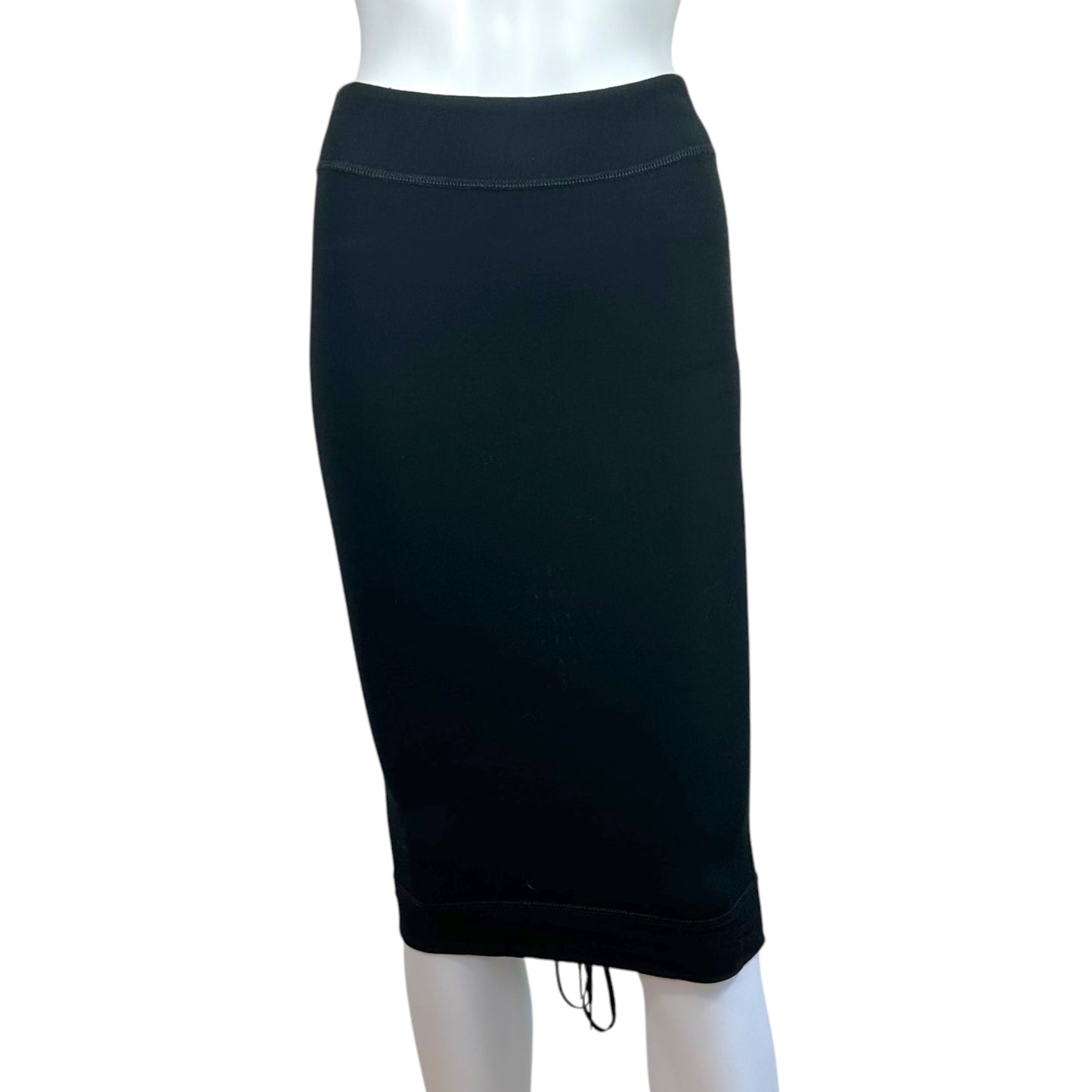 Dolce & Gabbana F/W 2002 Black Lace Up Midi Skirt NEW