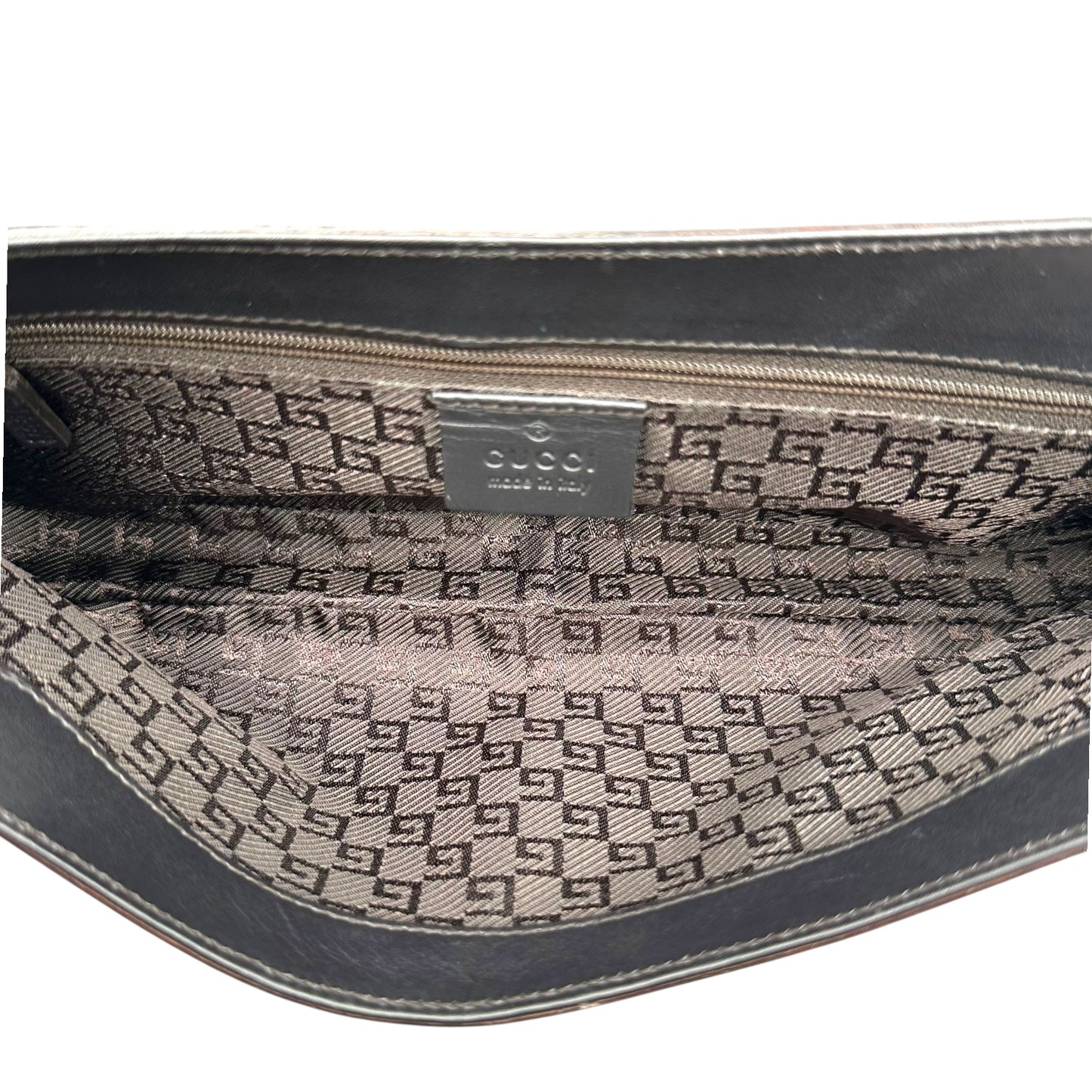 Gucci by Tom Ford Black Suede Bamboo Top Handle East West Bag