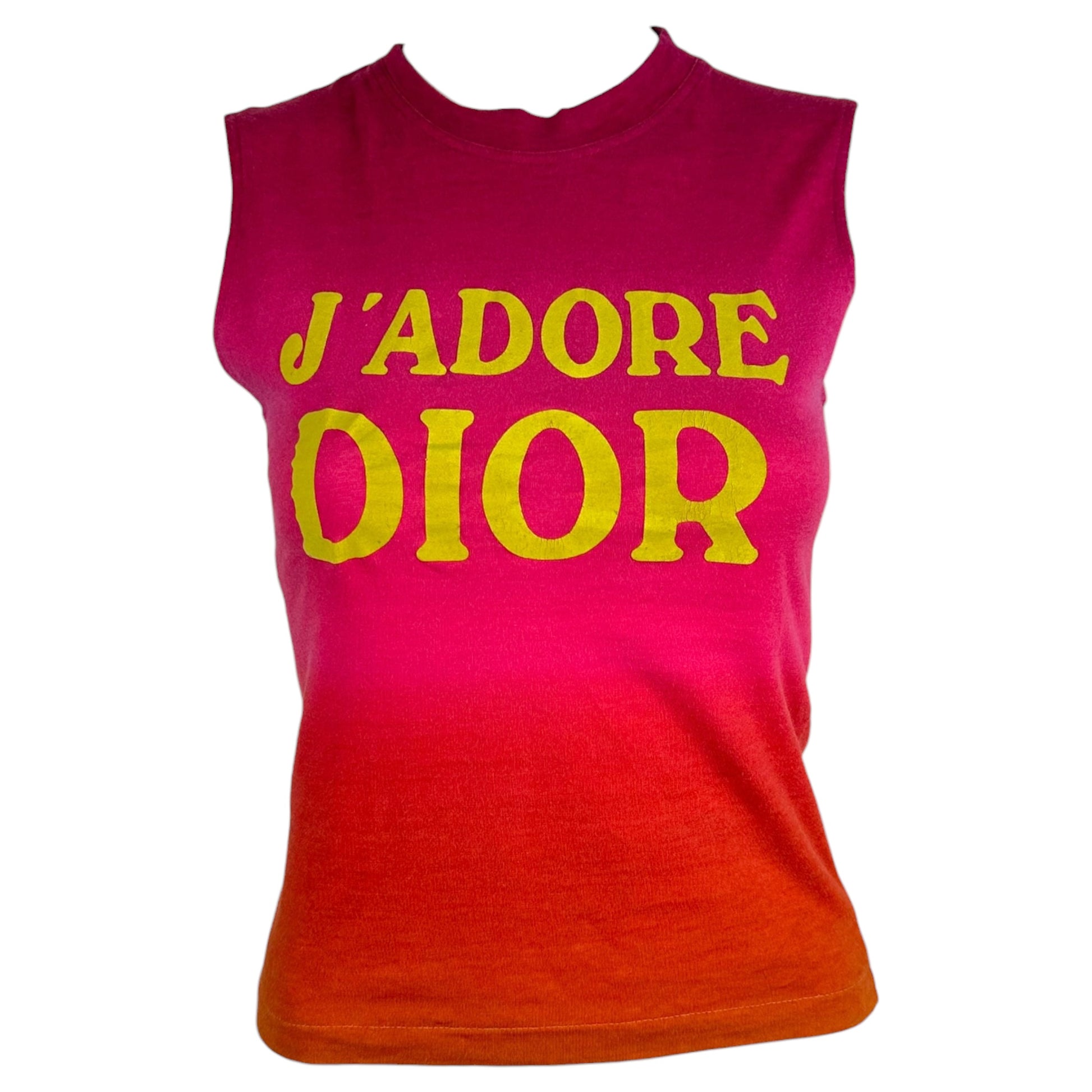 Christian Dior Pink Yellow Ombré Tank Top