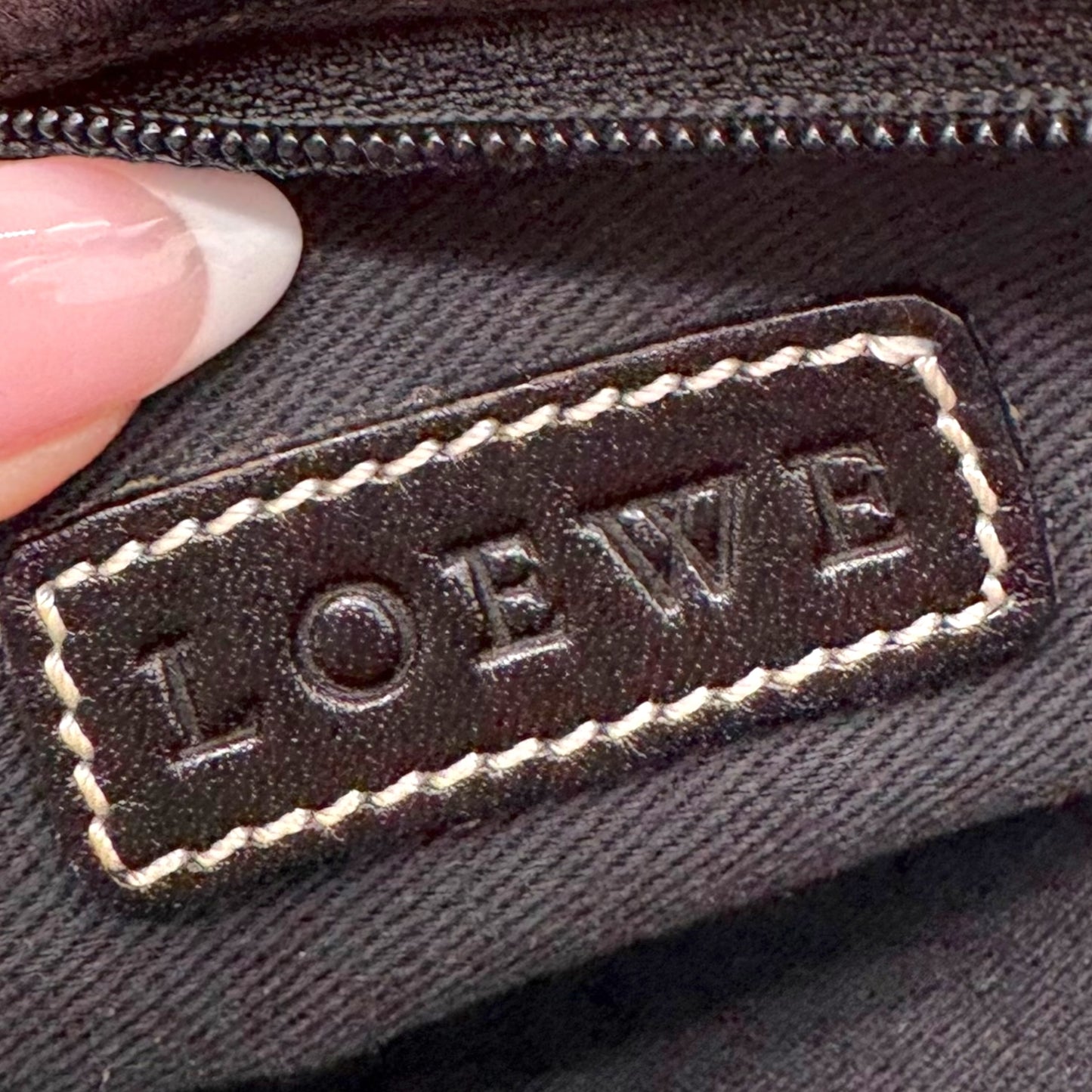 Loewe Navy Blue Anagram Monogram Pochette Bag - Outfit Repeater