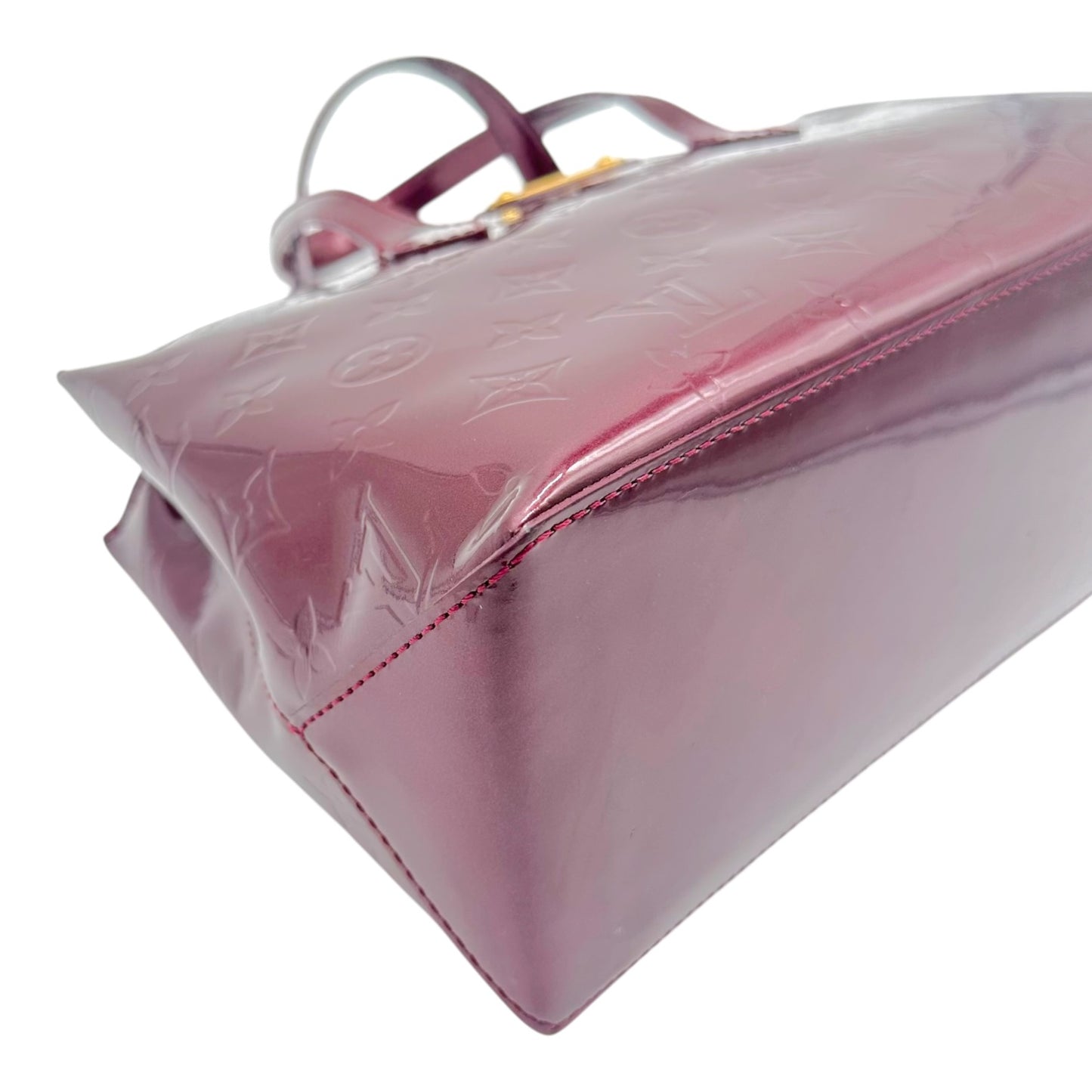 Louis Vuitton Burgundy Patent Vernis Monogram Wilshire Tote Bag