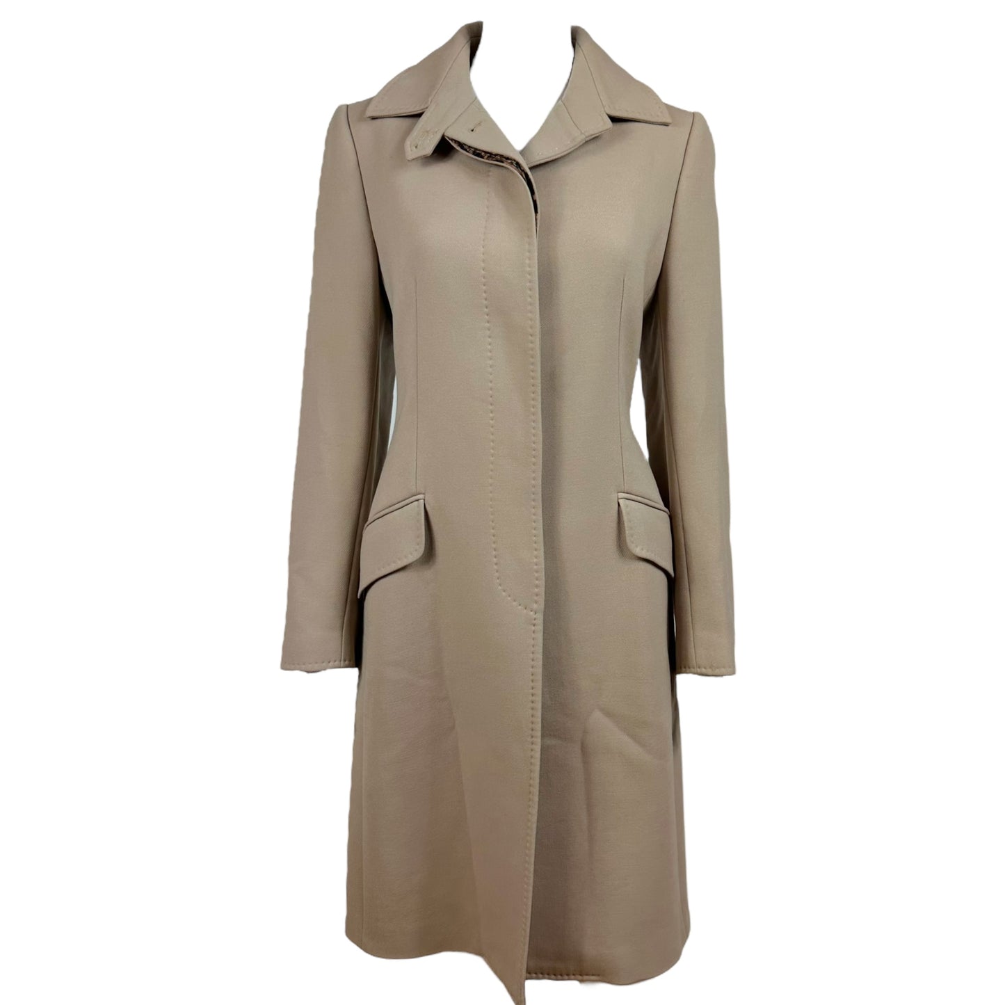 Dolce & Gabbana Tan Wool Trench Coat