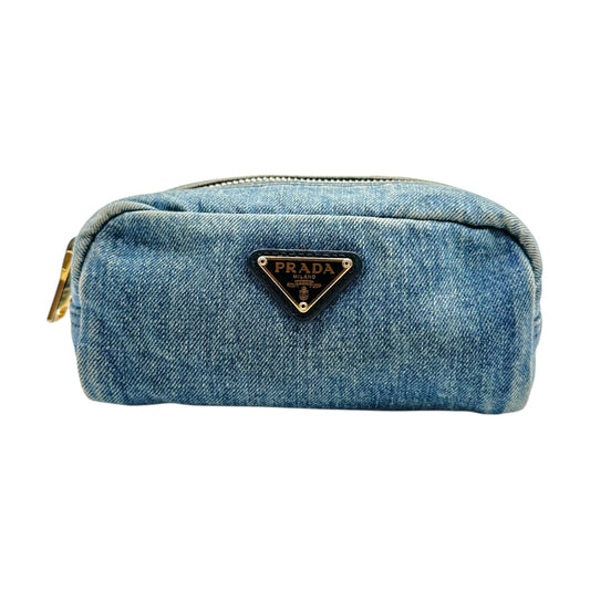 Prada Denim Cosmetic Pouch