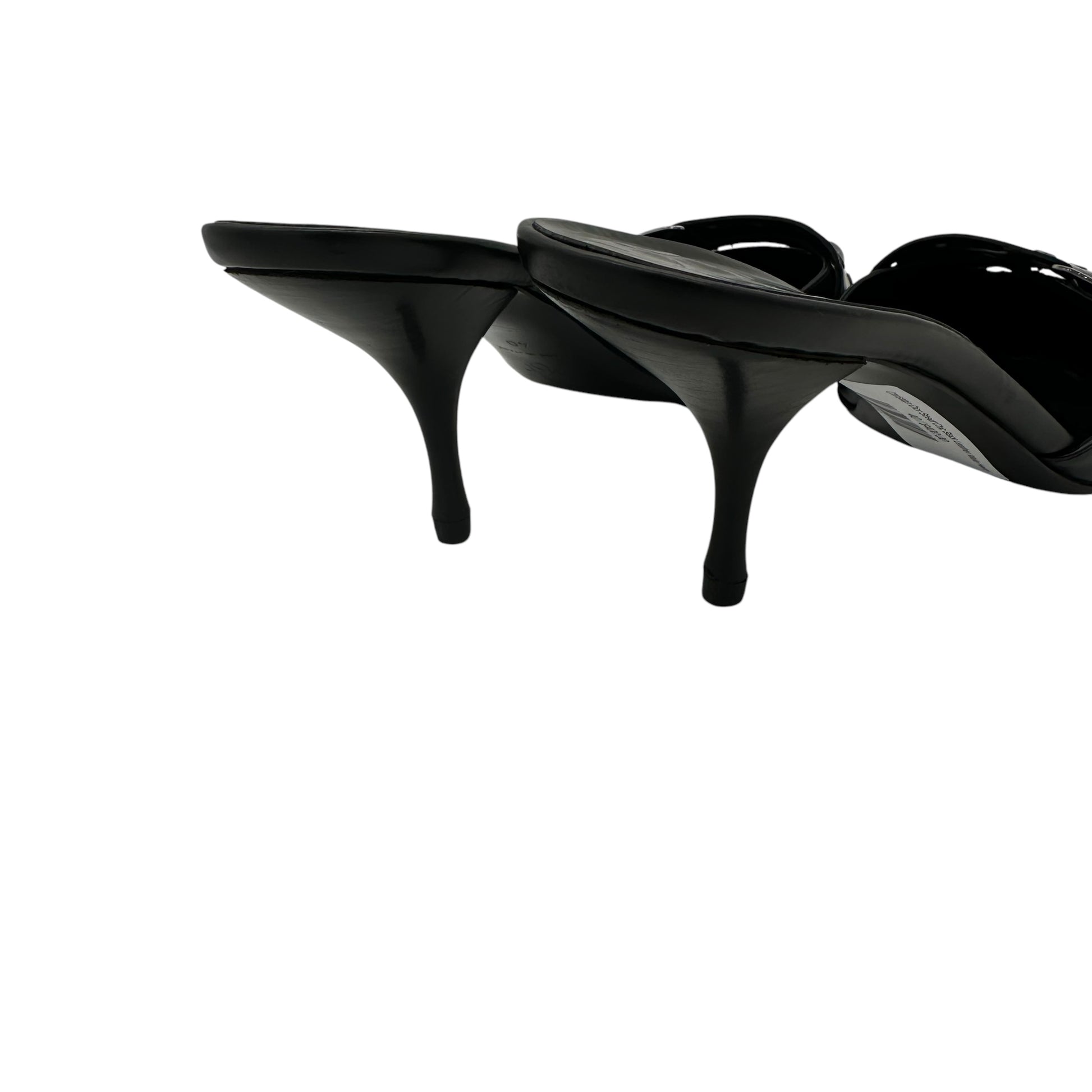 Christian Dior Street Chic Black Leather Mule Heels - Outfit Repeater