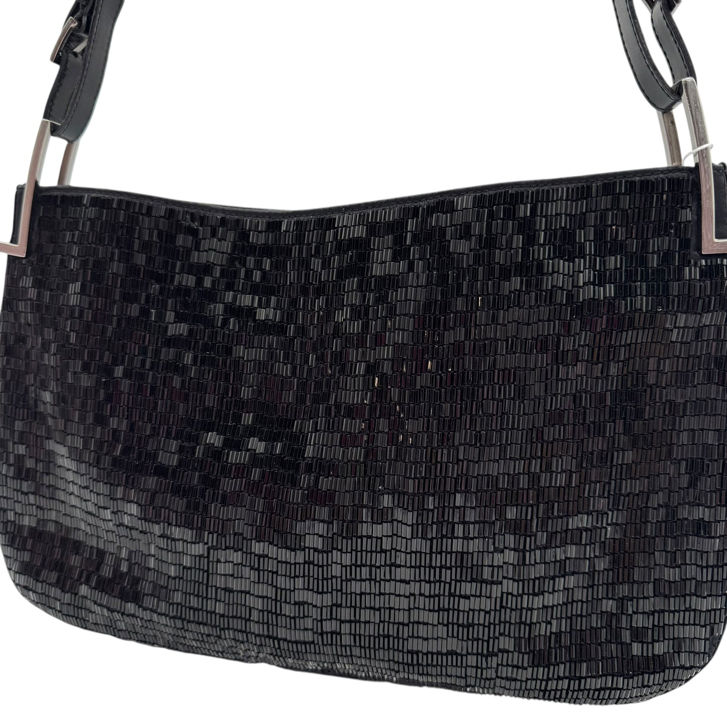 Gucci by Tom Ford 90's Black Glass Beaded Shoulder Bag RARE - Outfit Repeater