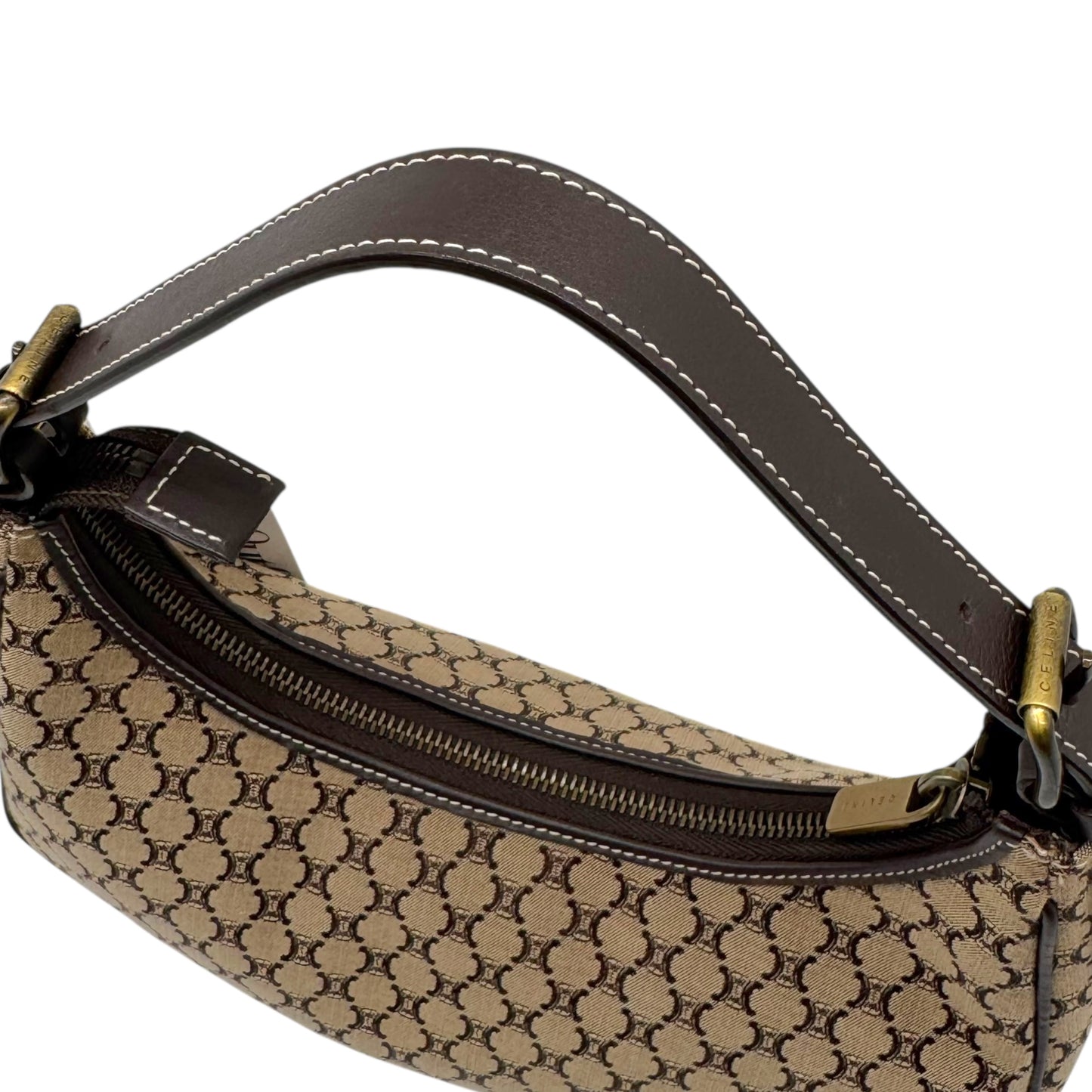 Celine Brown Triomphe Monogram Ava Bag - Outfit Repeater