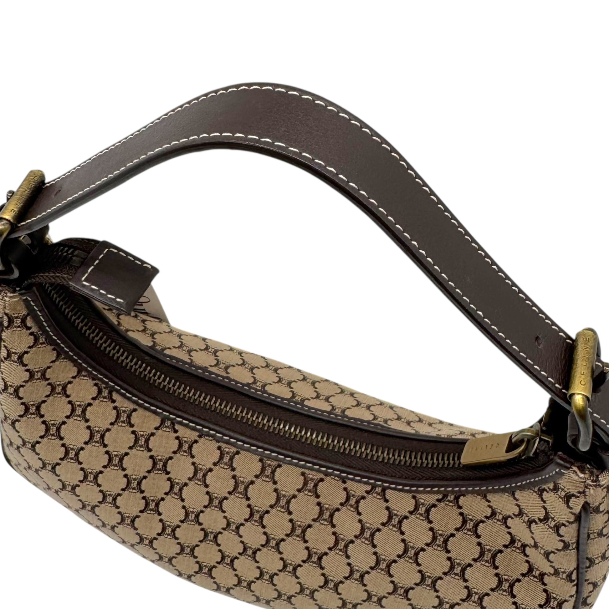 Celine Brown Triomphe Monogram Ava Bag - Outfit Repeater