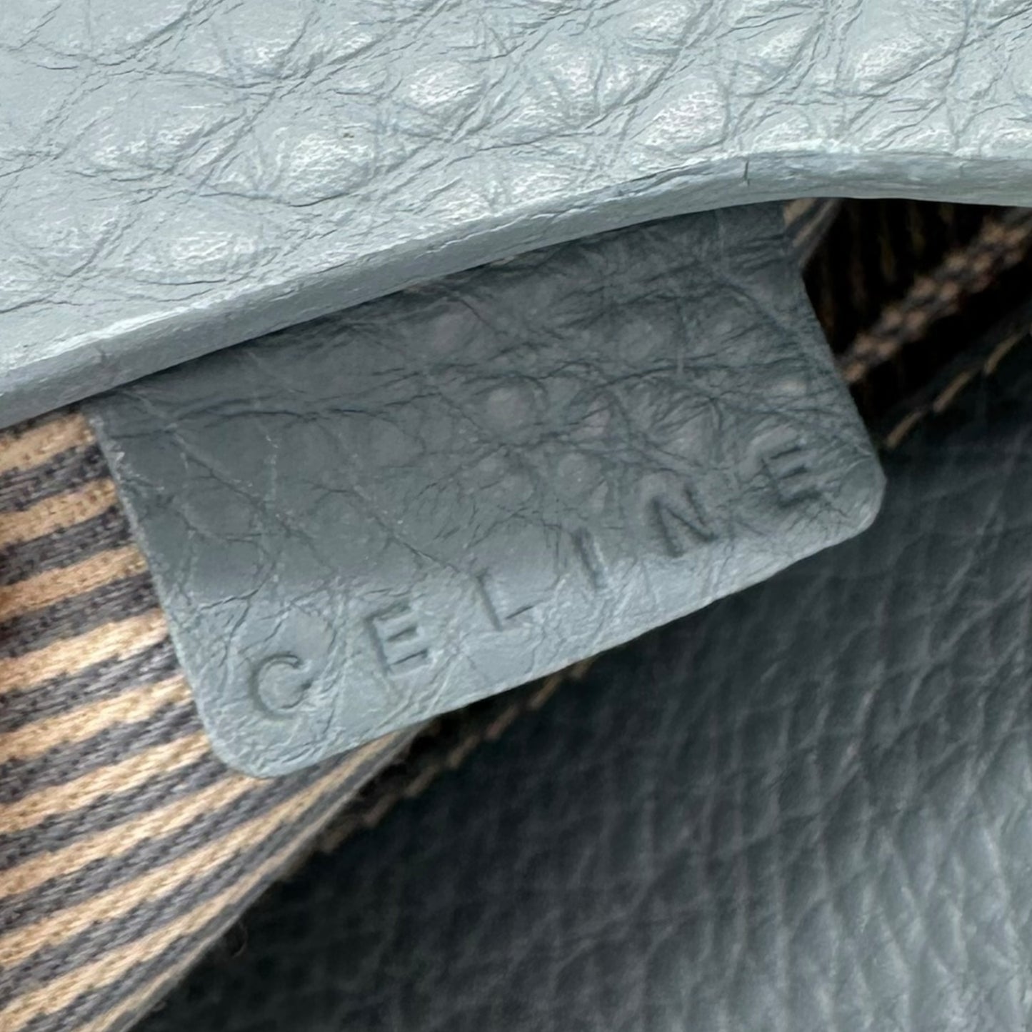 Celine Light Blue Leather Poulbot Bag
