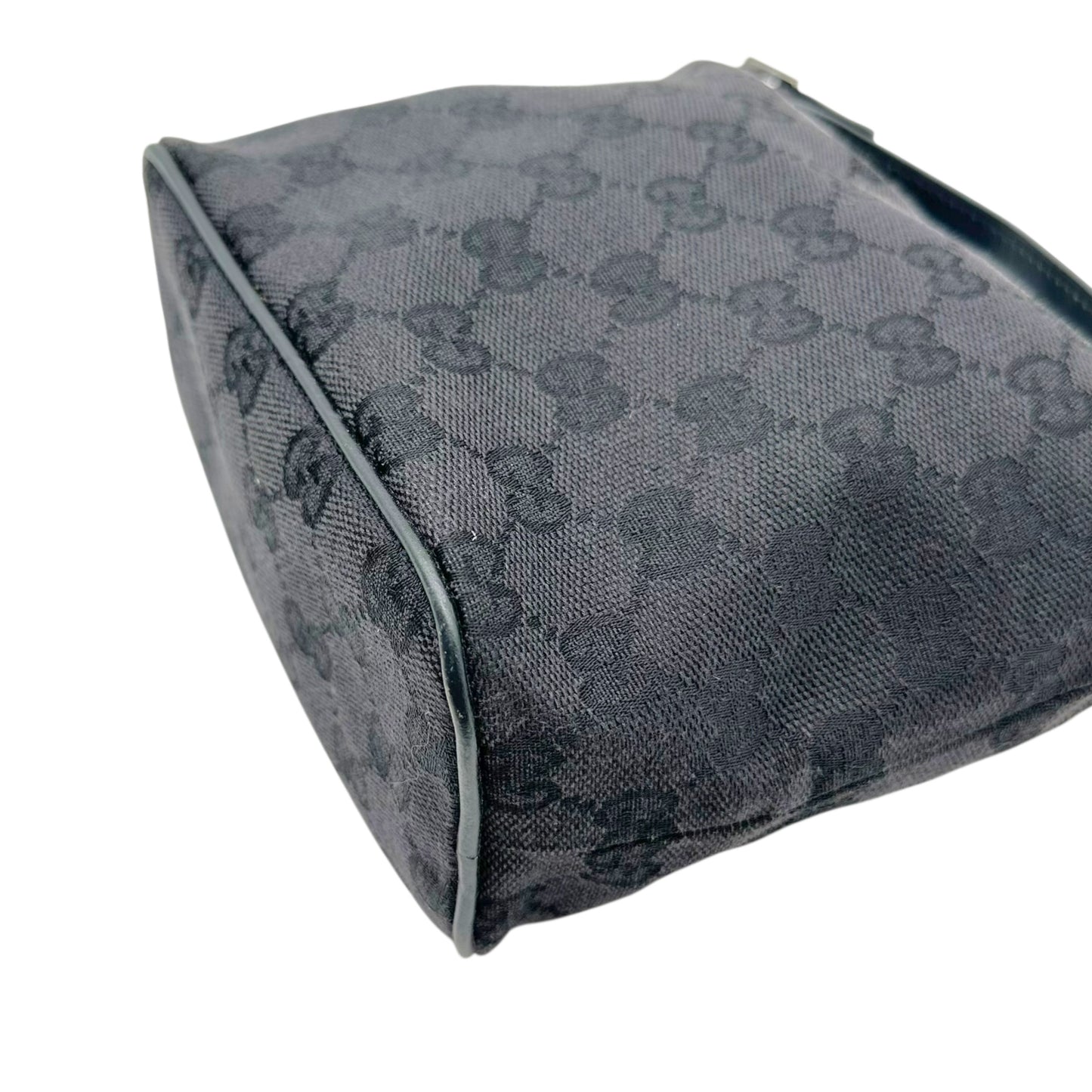 Gucci Black Monogram Canvas Pochette Bag