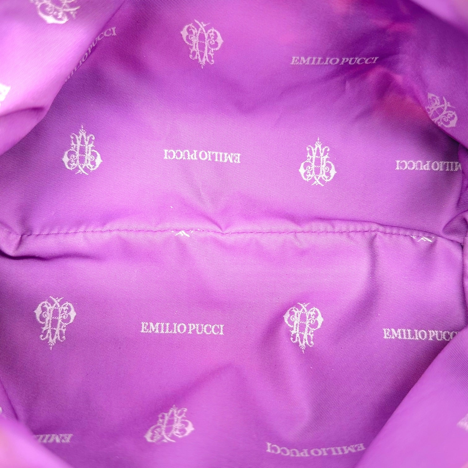 Emilio Pucci Mini Pochette Bag Purple Printed Fabric