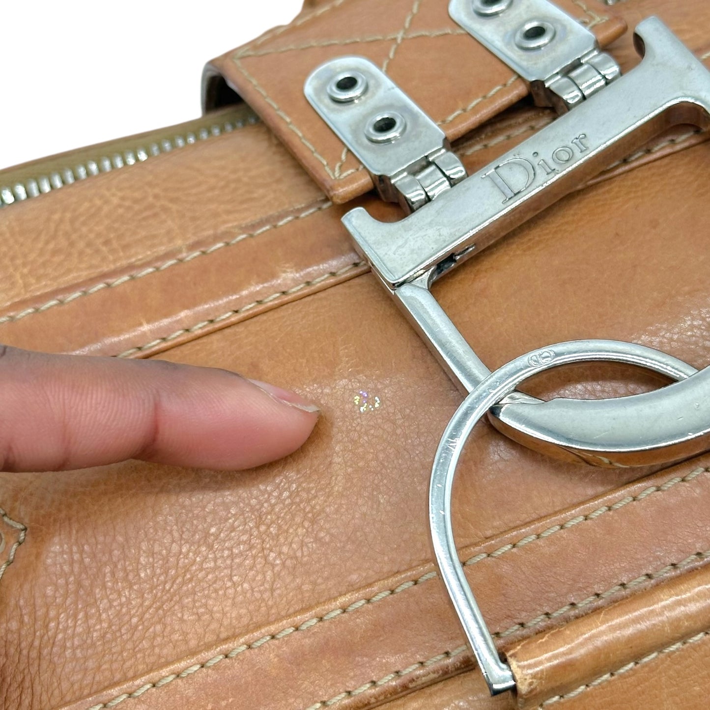 Christian Dior F/W 2005 Brown Leather 'Flight' Shoulder Bag