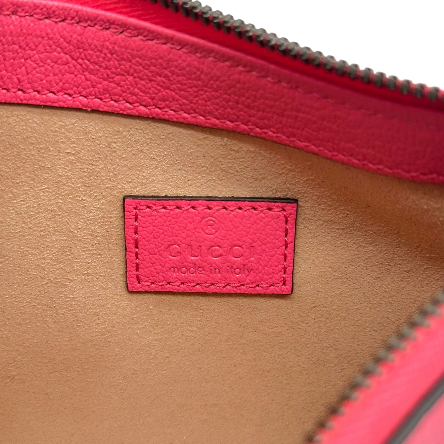 Gucci Pink Leather Mini Pochette Bag