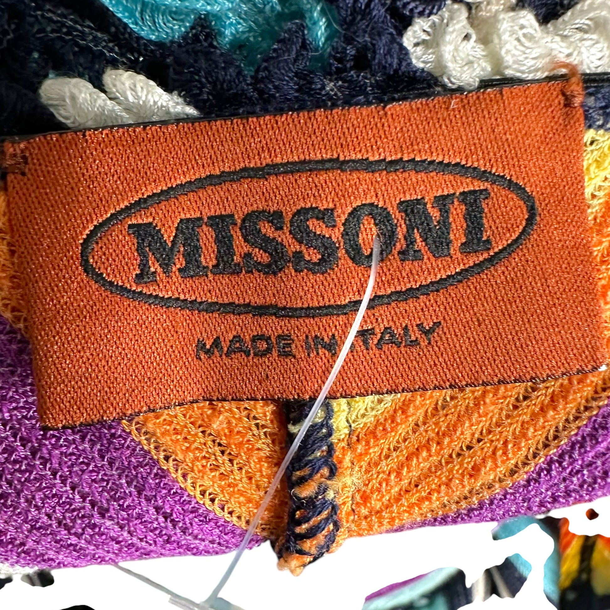 Missoni Midi Skirt Multicolor Chevron Print Elastic Waist