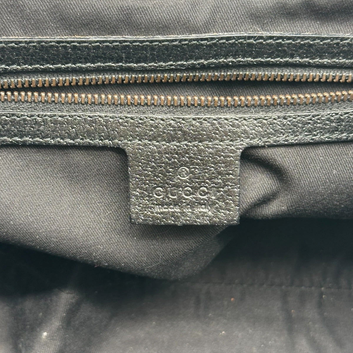 Gucci Black Monogram Shoulder Bag with Rose Gold Hardware