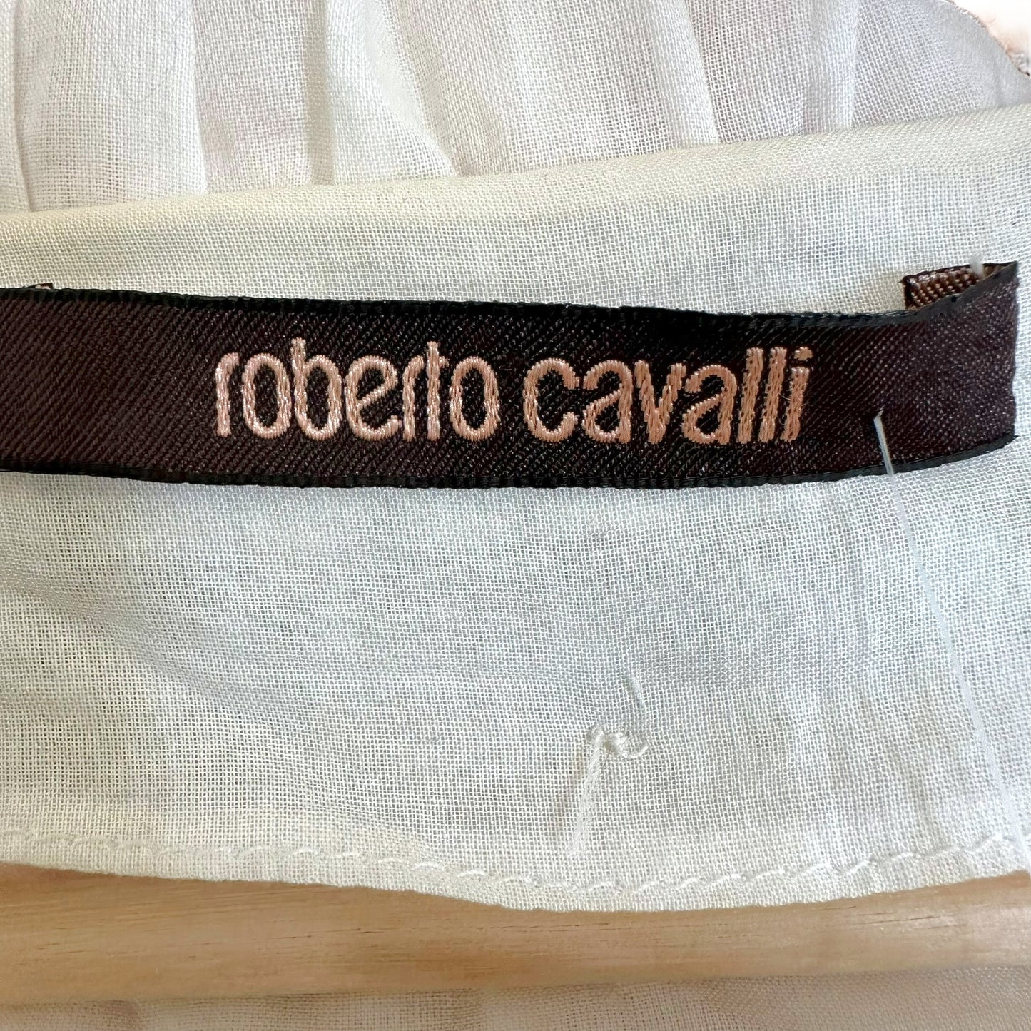 Roberto Cavalli White Beaded Peasant Blouse - Outfit Repeater