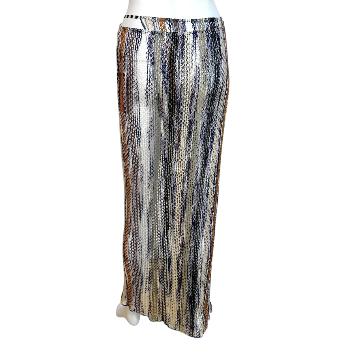 Missoni Open-Knit Sheer Maxi Wrap Skirt Multicolor