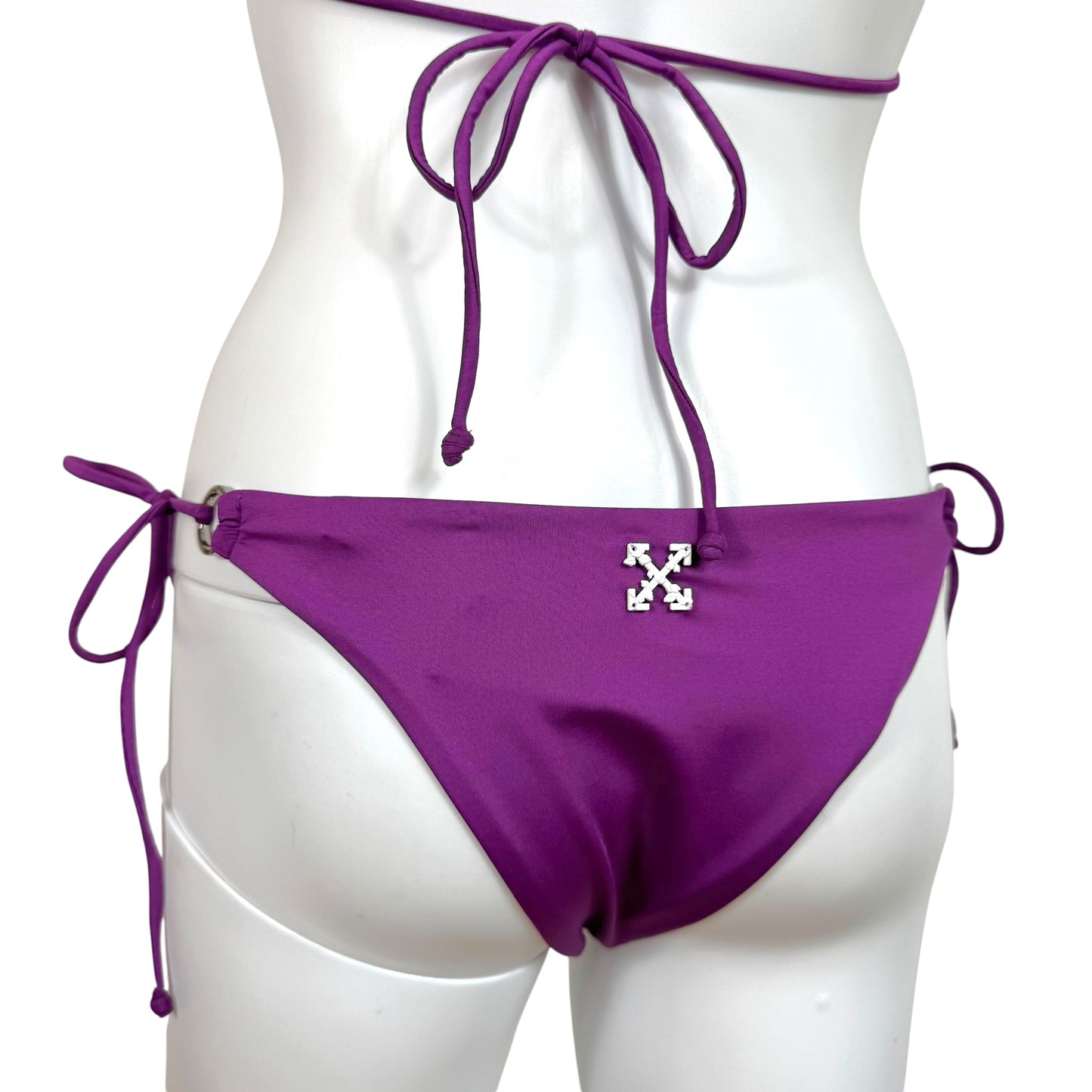 Off-White 2022 Purple Logo Bikini Set NEW