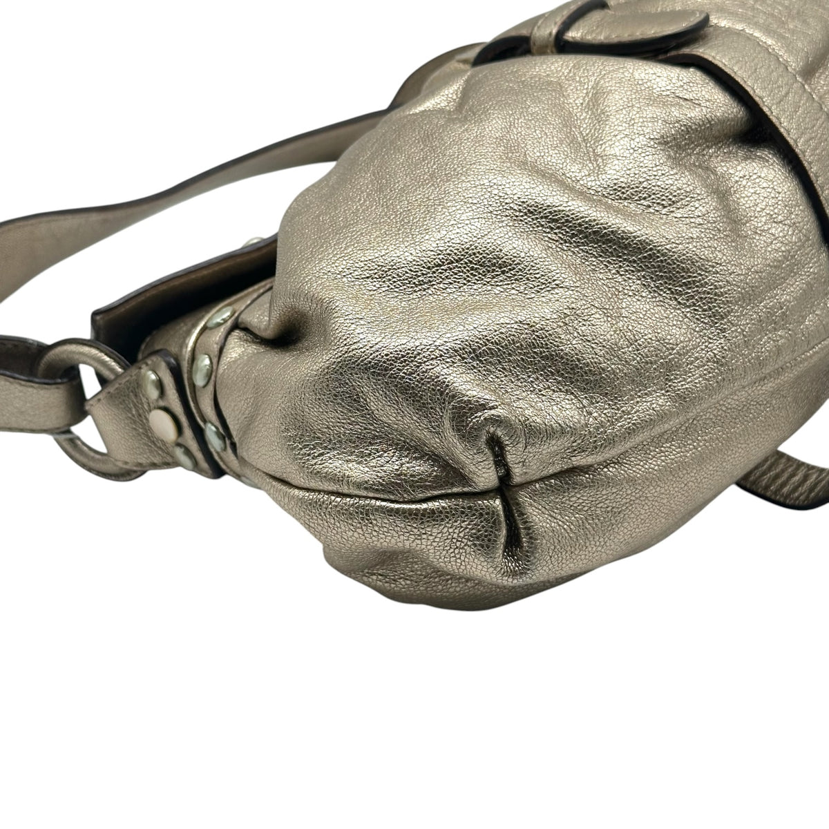 Loewe Metallic Leather Shoulder Bag with Mother of Pearl
