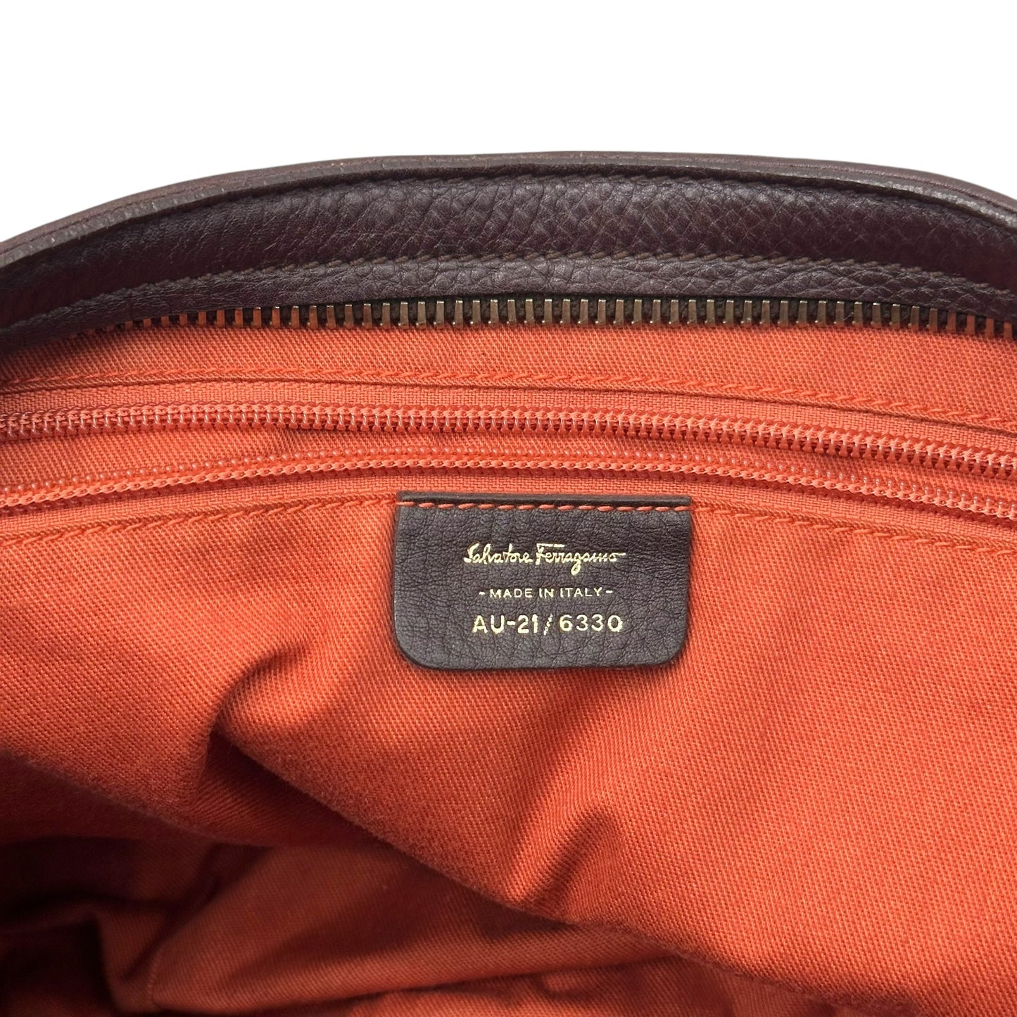 Salvatore Ferragamo Brown Leather Fringe Zip Oversized Hobo Bag