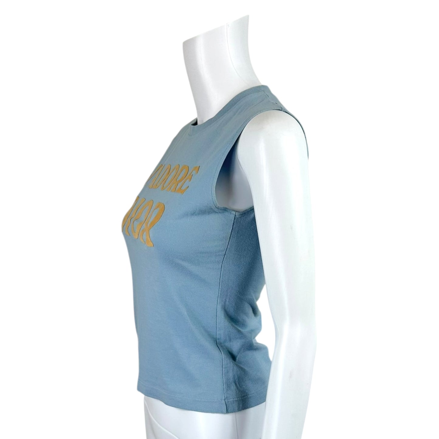 Christian Dior Light Blue & Beige J'Adore Dior Tank Top