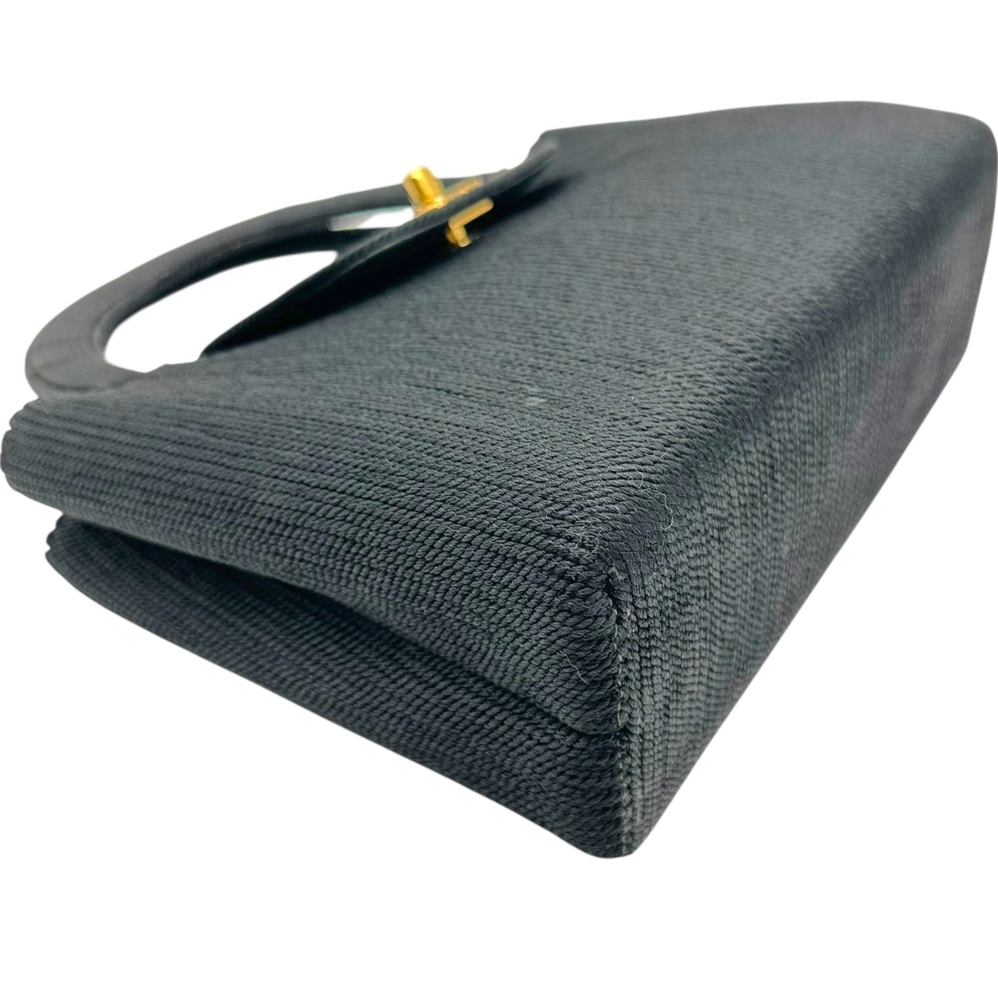 Chanel Black Woven Top Handle Kelly Bag 1997-99