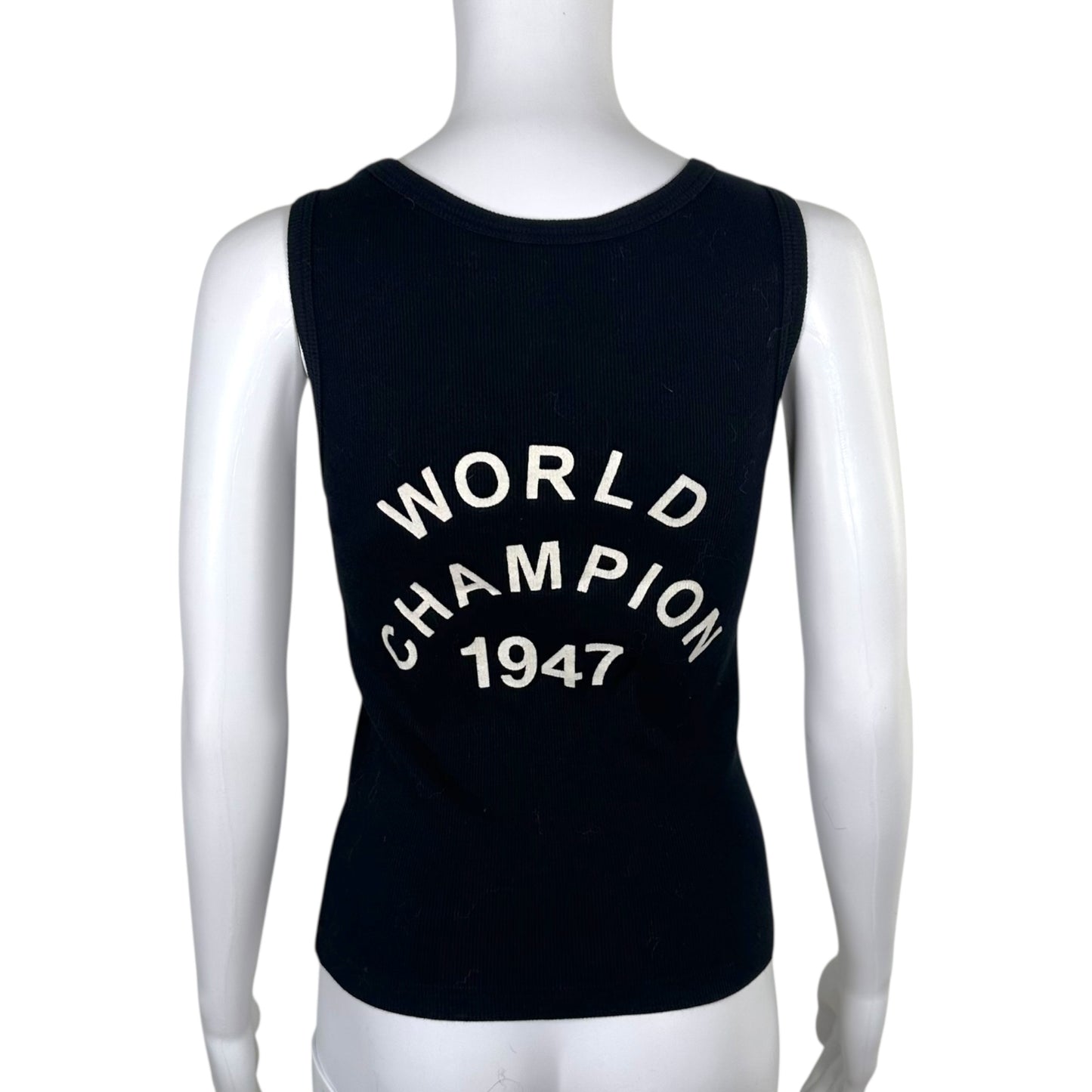 Christian Dior S/S 2003 Black & White J'Adore Dior Logo Tank