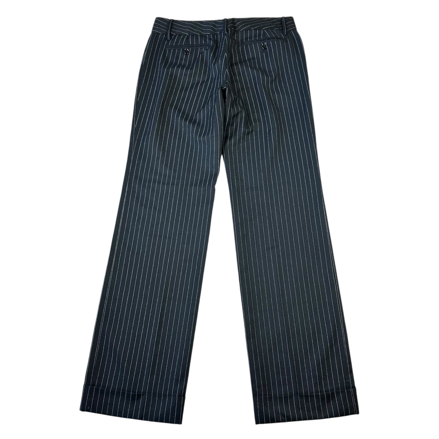 Dolce & Gabbana Black Pinstriped Wool Trousers