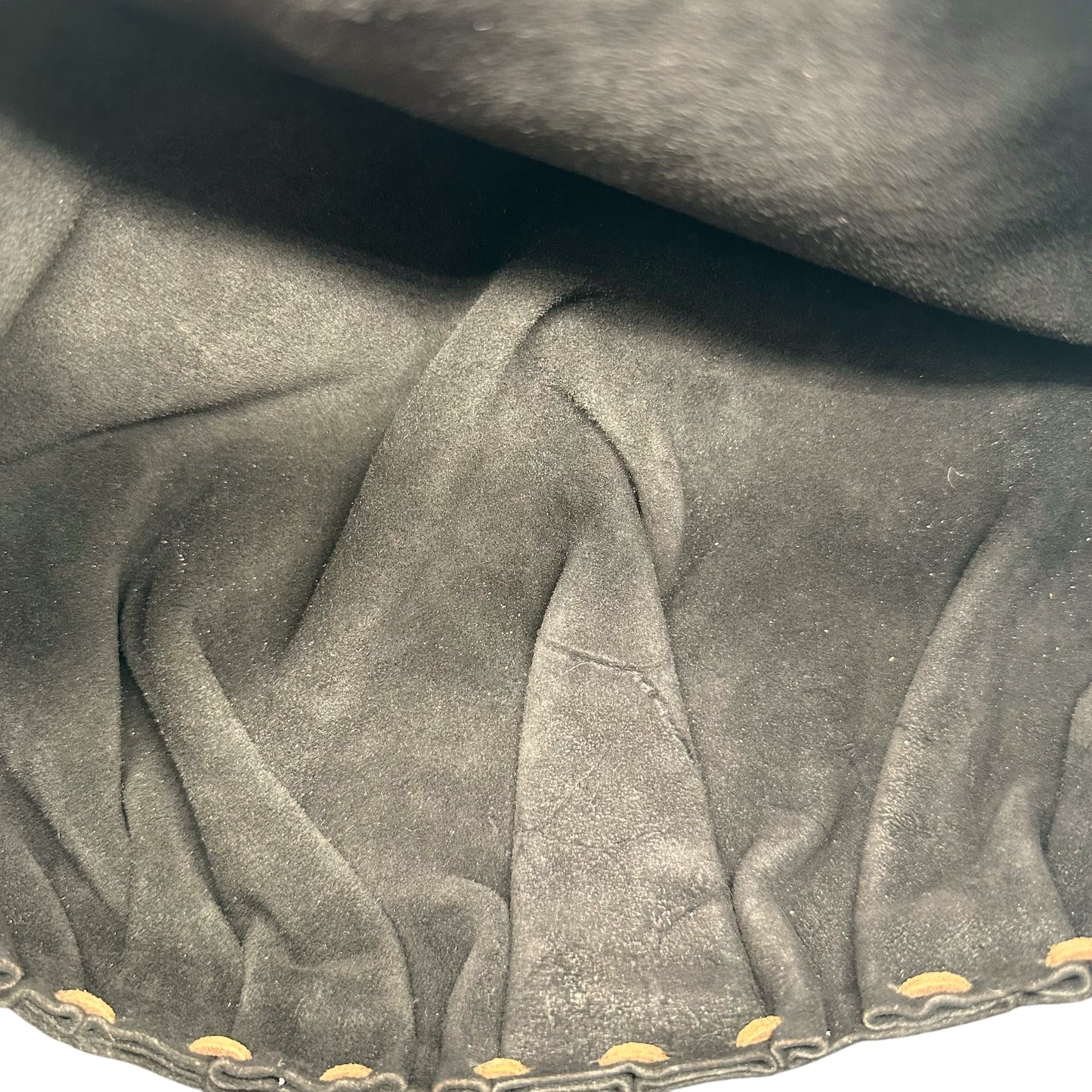 Valentino Garavani Brown Suede & Floral Embossed Leather Shoulder Bag