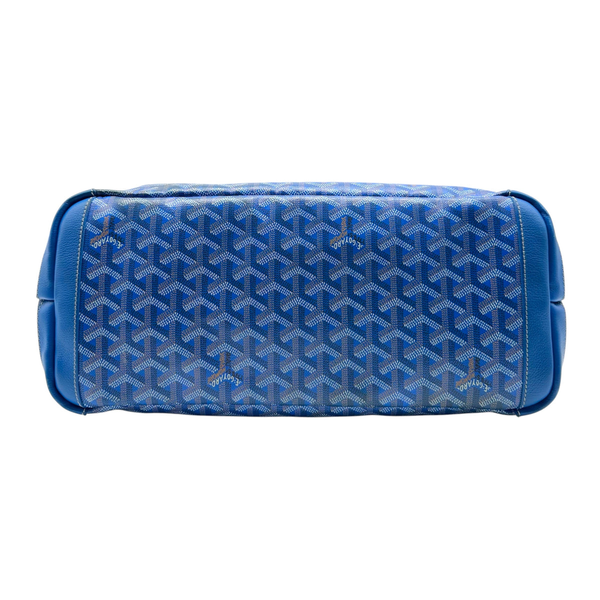 Goyard Blue Goyardine Artois Zippered Tote Bag