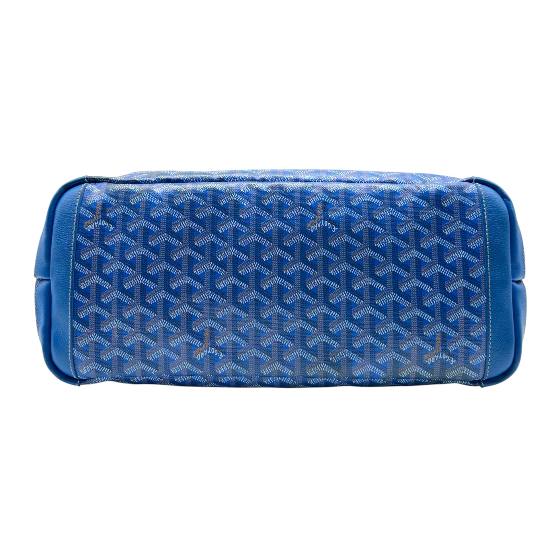 Goyard Blue Goyardine Artois Zippered Tote Bag