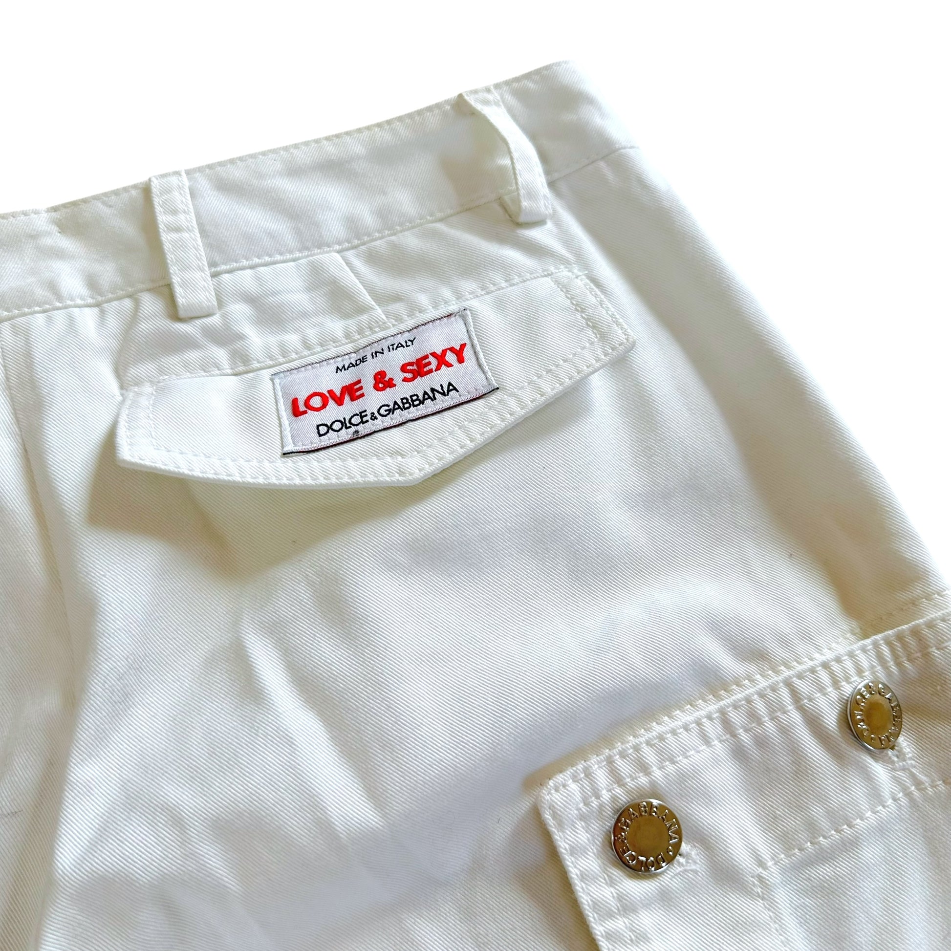 Dolce & Gabbana Spring 2003 White Love & Sexy Sailor Bondage Pants - Outfit Repeater