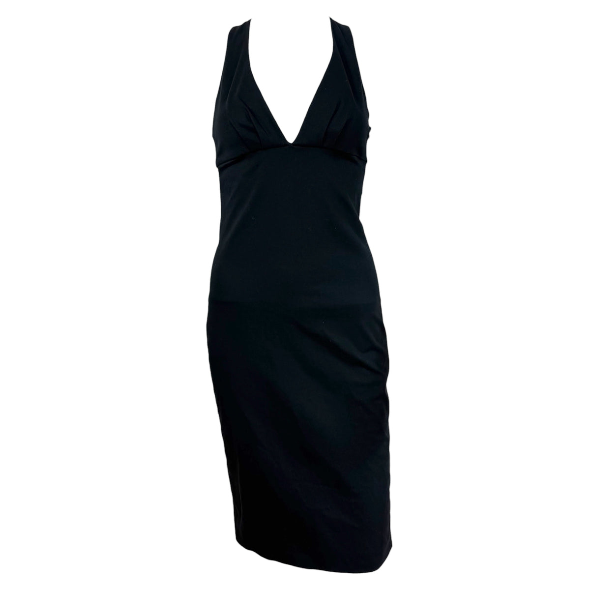 Gucci F/W 2005 Black Cross-Back Black Midi Dress NEW