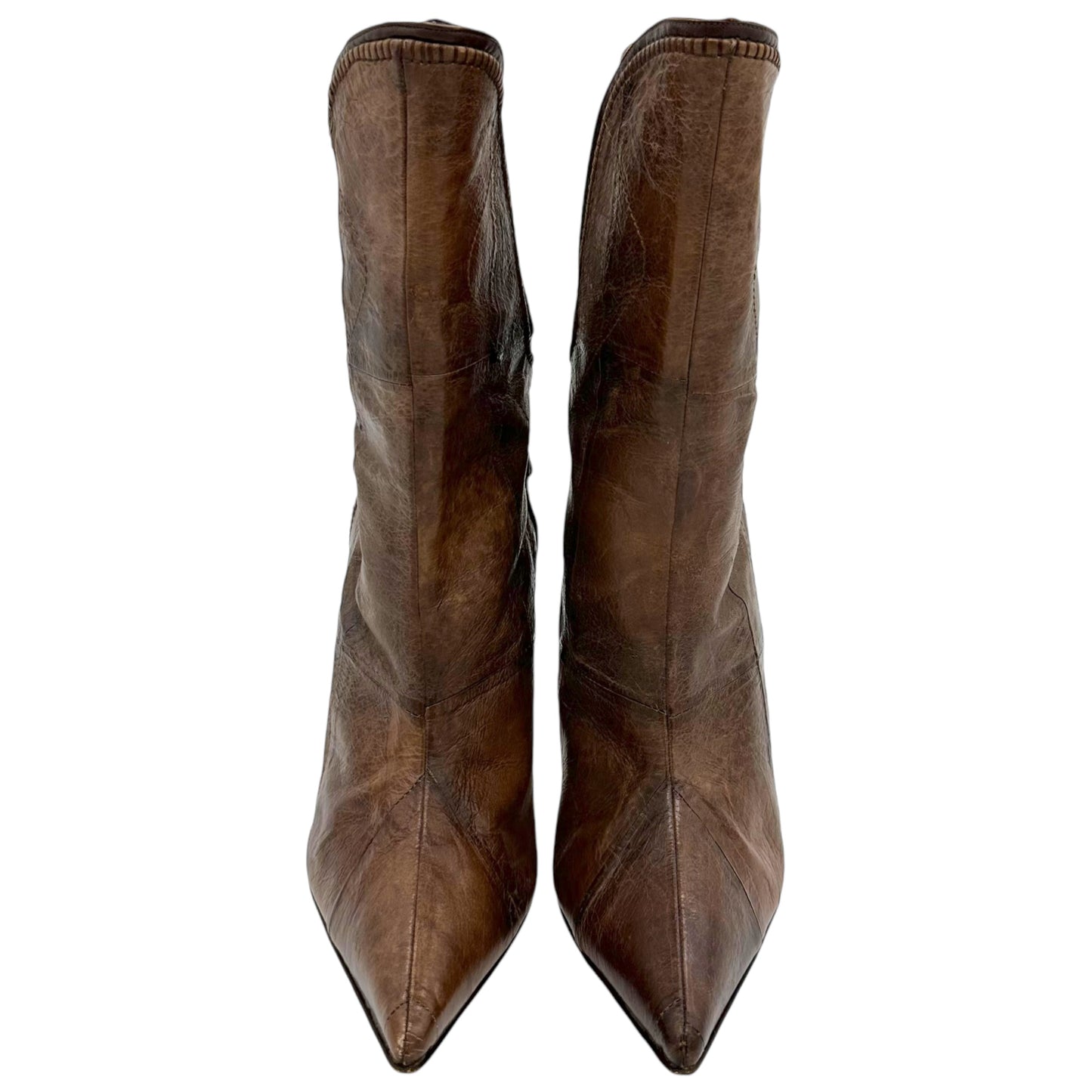 Manolo Blahnik Brown Pointed Toe Booties