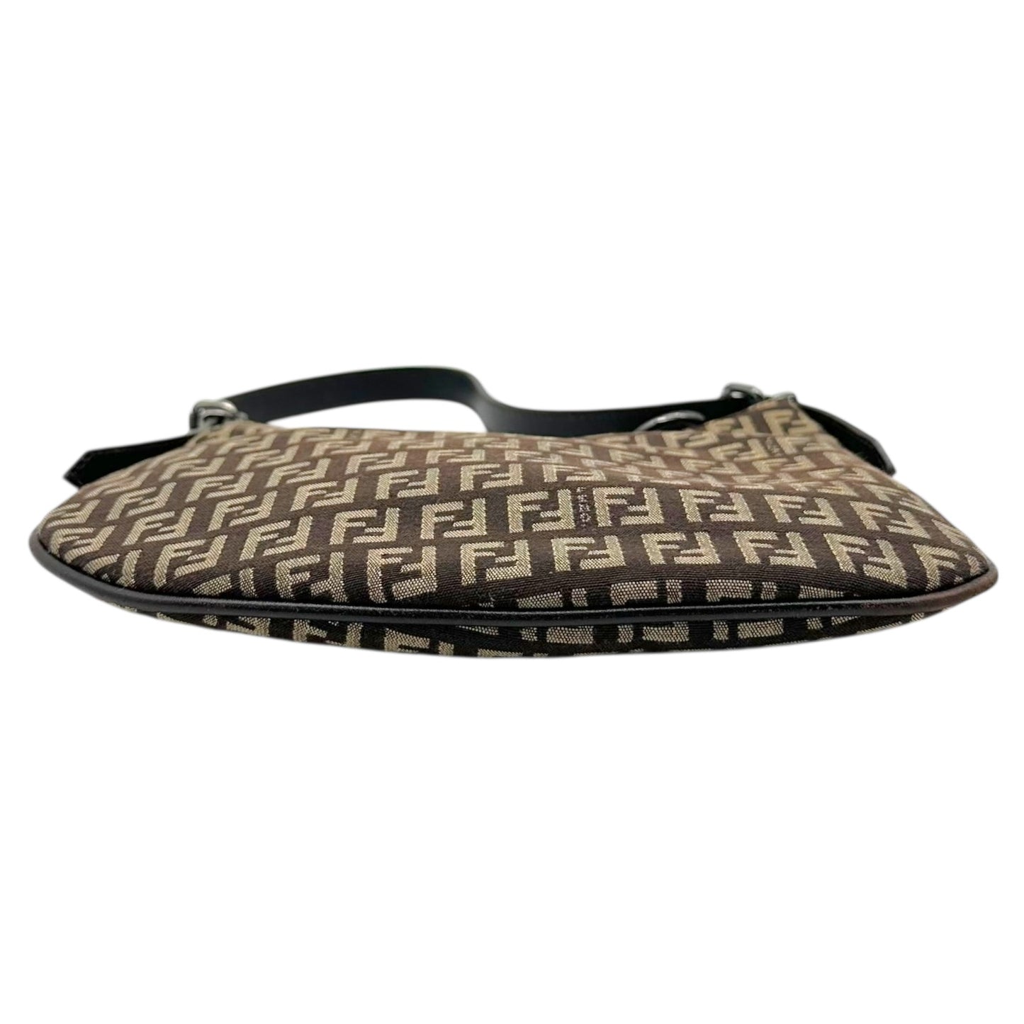 Fendi Brown & Tan Zucchino Monogram Oyster Bag