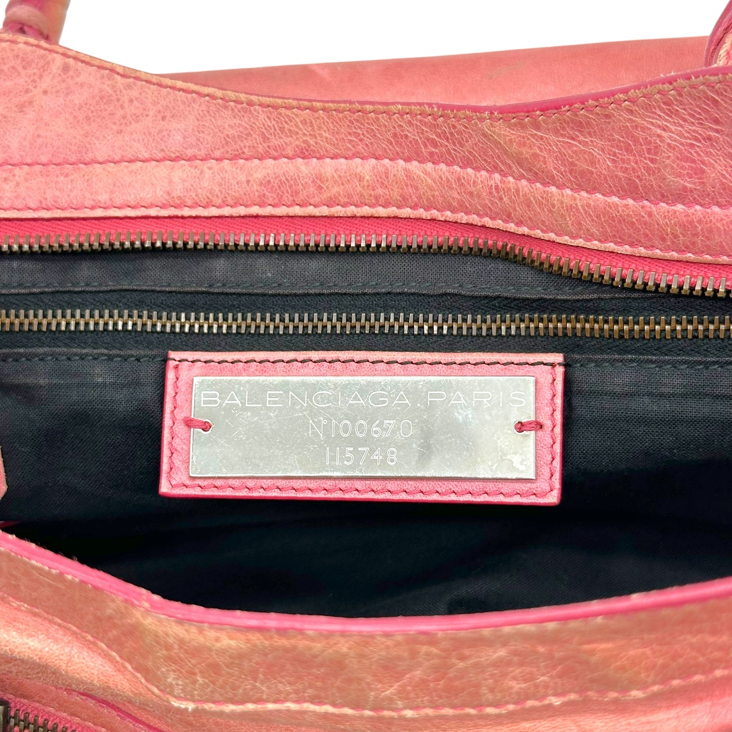Balenciaga Pink Leather City Bag
