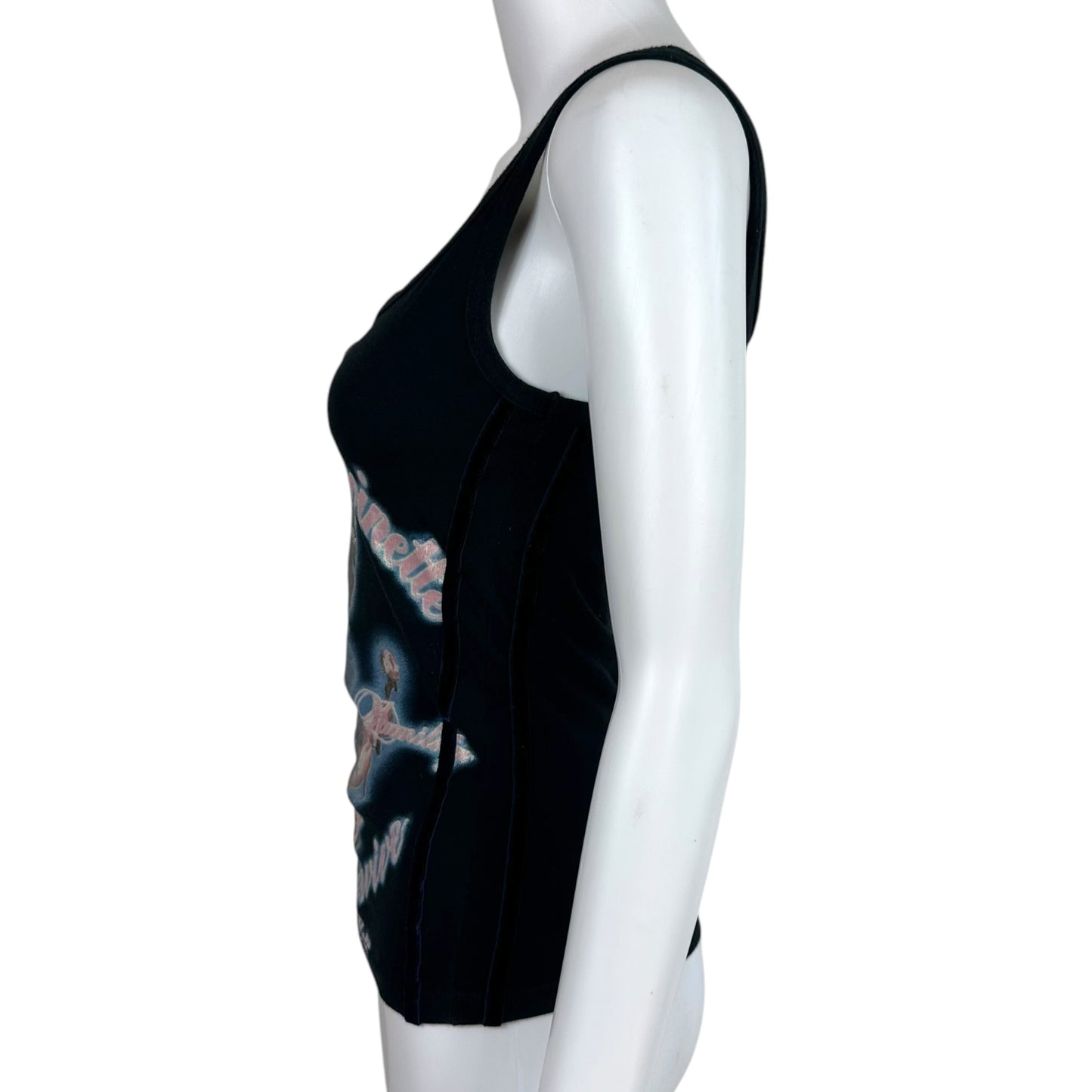 D&G Dolce & Gabbana F/W 2003 Marie Antoinette Black Graphic Tank