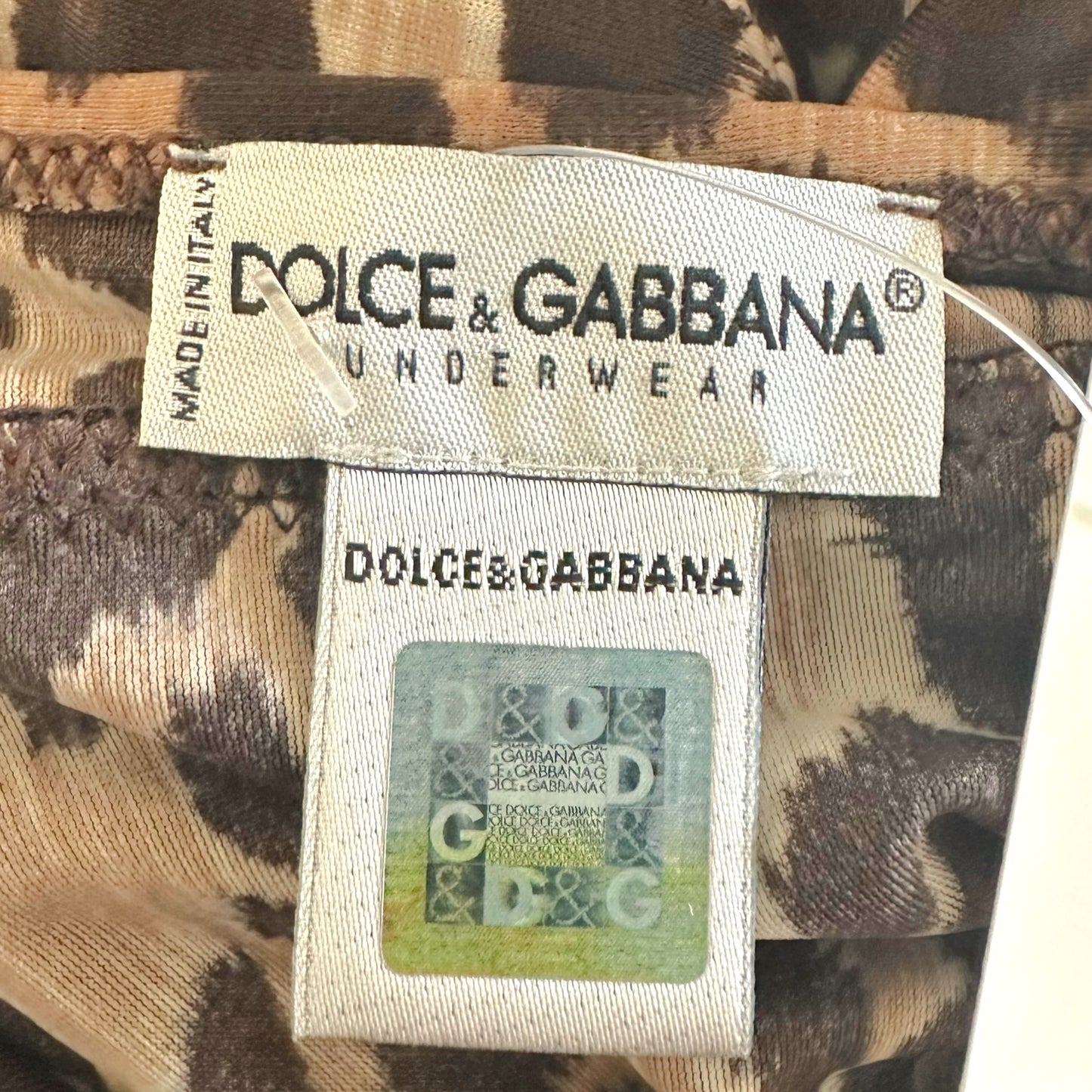 D&G Dolce & Gabbana Leopard Print Bustier Tank