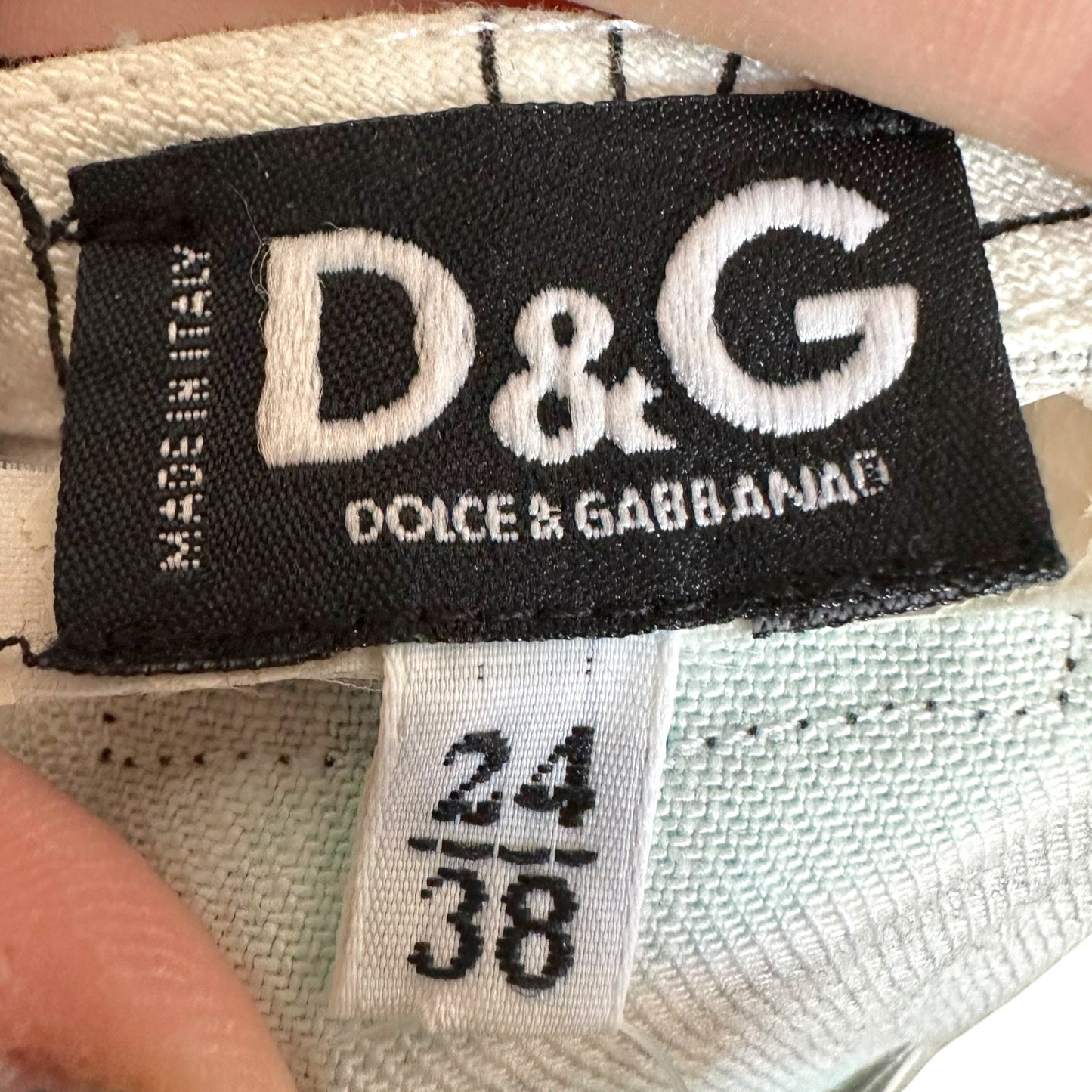 D&G Denim Blue Floral Print Midi Dress