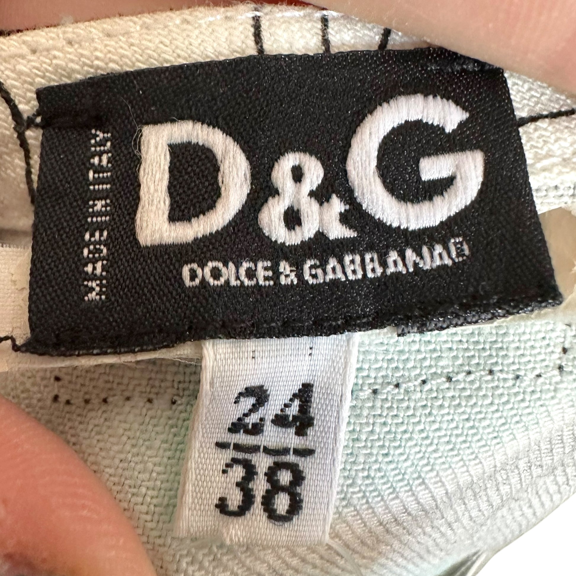 D&G Denim Blue Floral Print Midi Dress