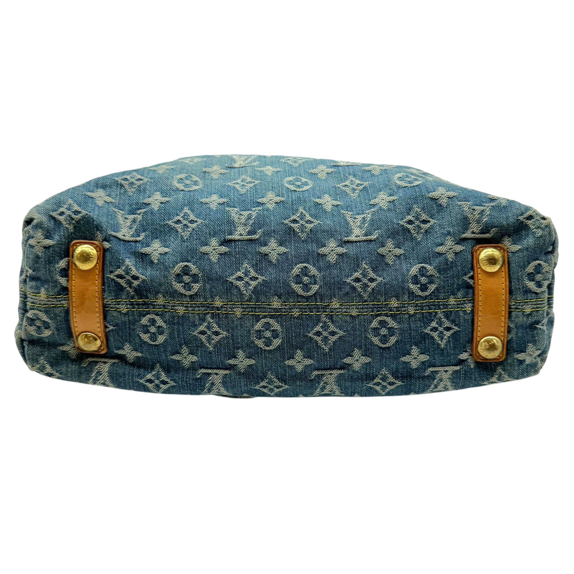 Louis Vuitton Blue Denim Monogram Baggy Gm Shoulder Bag - Outfit Repeater