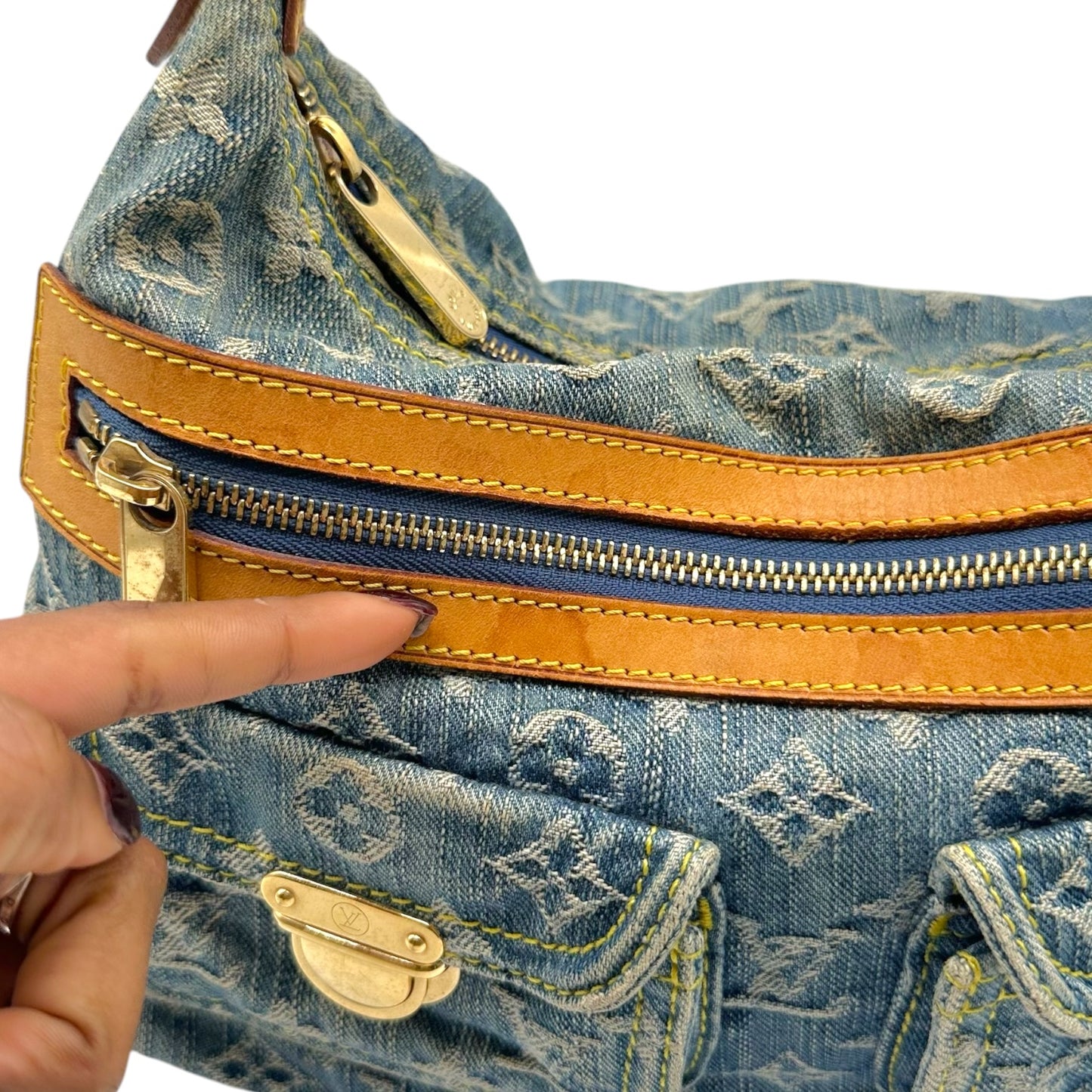 Louis Vuitton Blue Denim Baggy PM 2-Way Bag