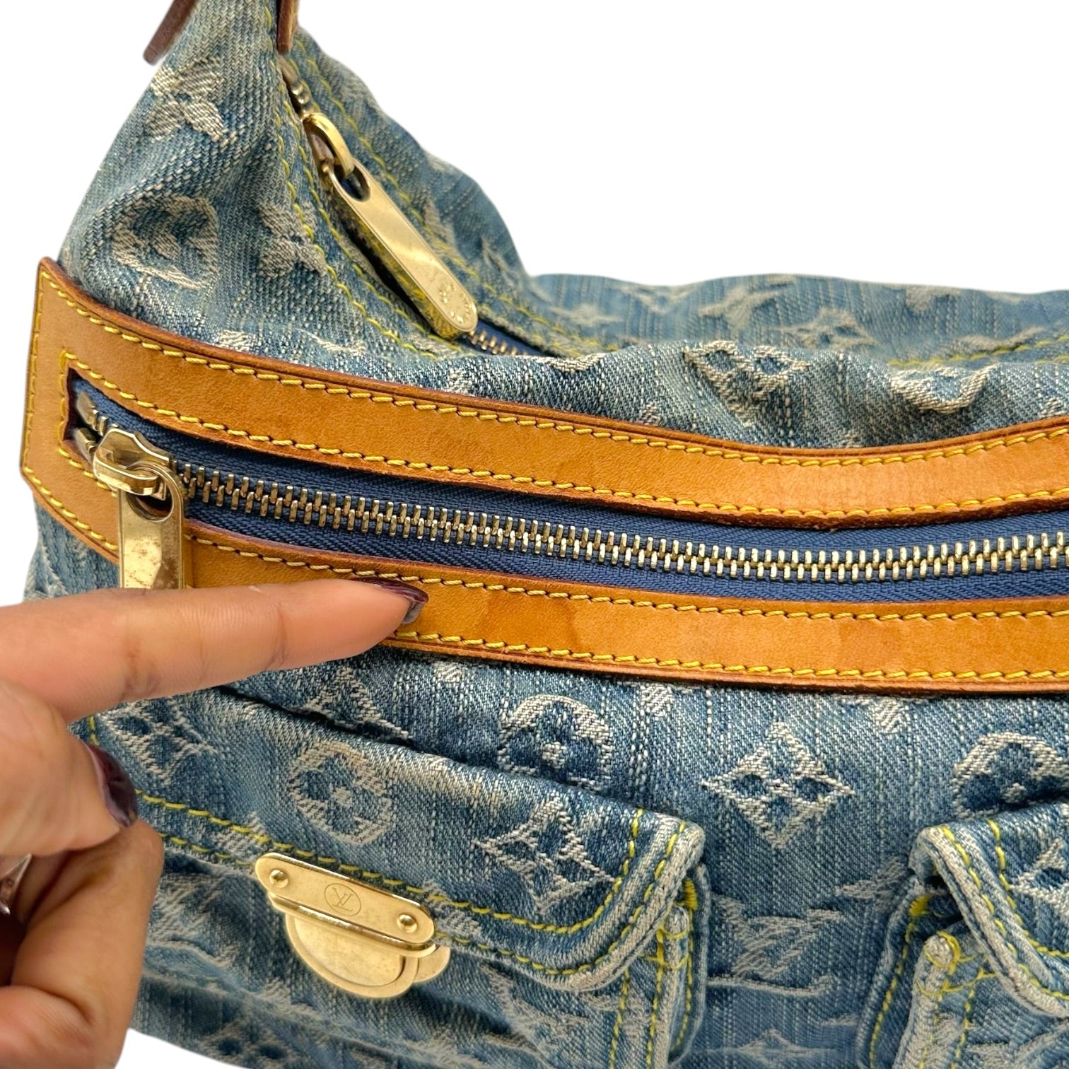 Louis Vuitton Blue Denim Baggy PM 2-Way Bag