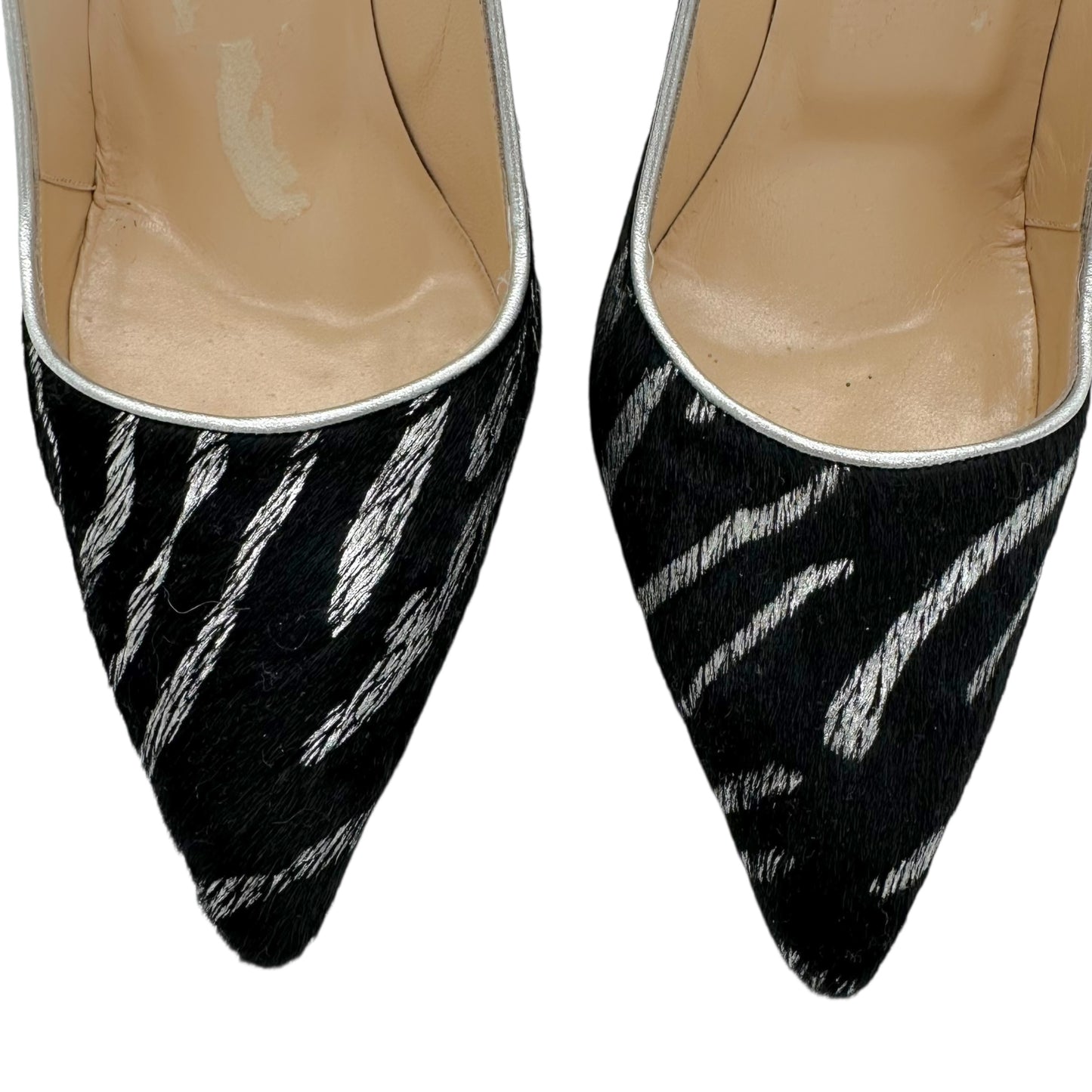 Manolo Blahnik Metallic Zebra Ponyhair High Heels - Outfit Repeater