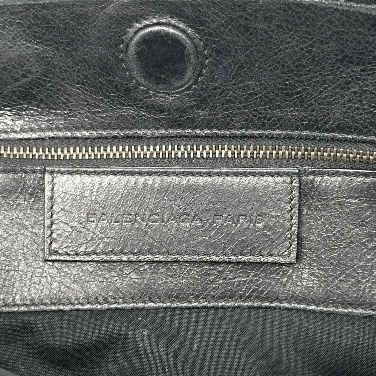 Balenciaga Black Leather City Tote Bag